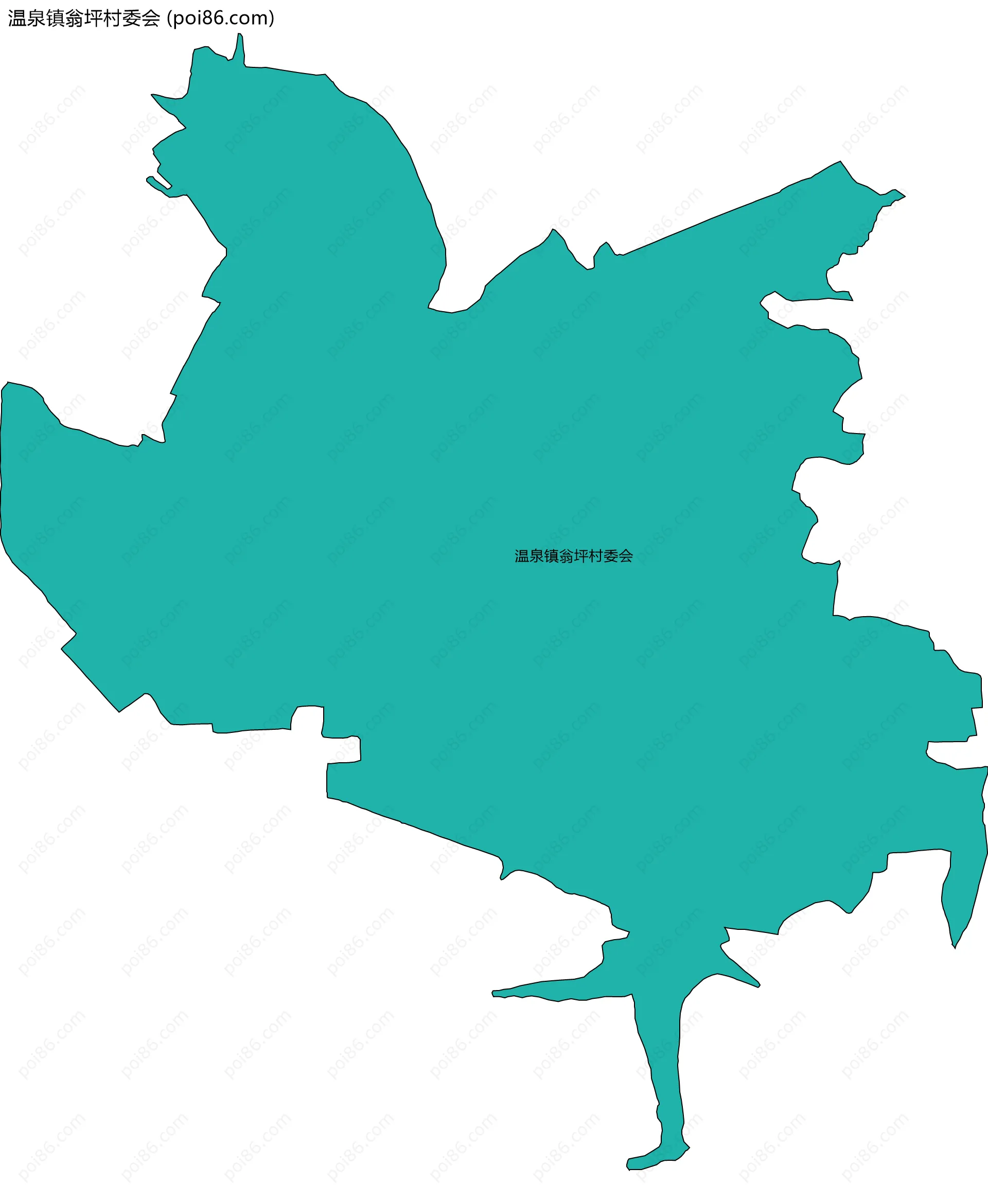 温泉镇翁坪村委会边界地图