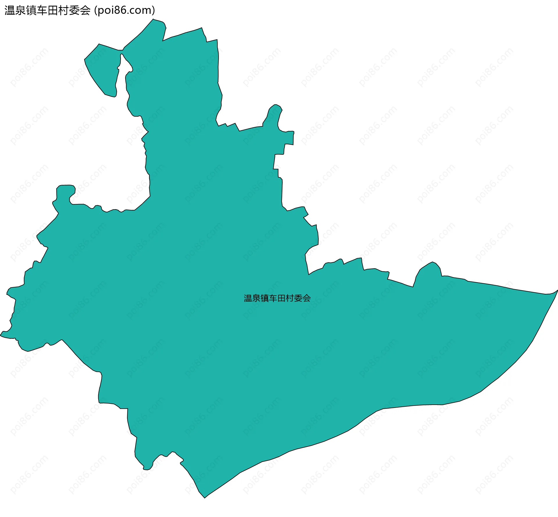 温泉镇车田村委会边界地图