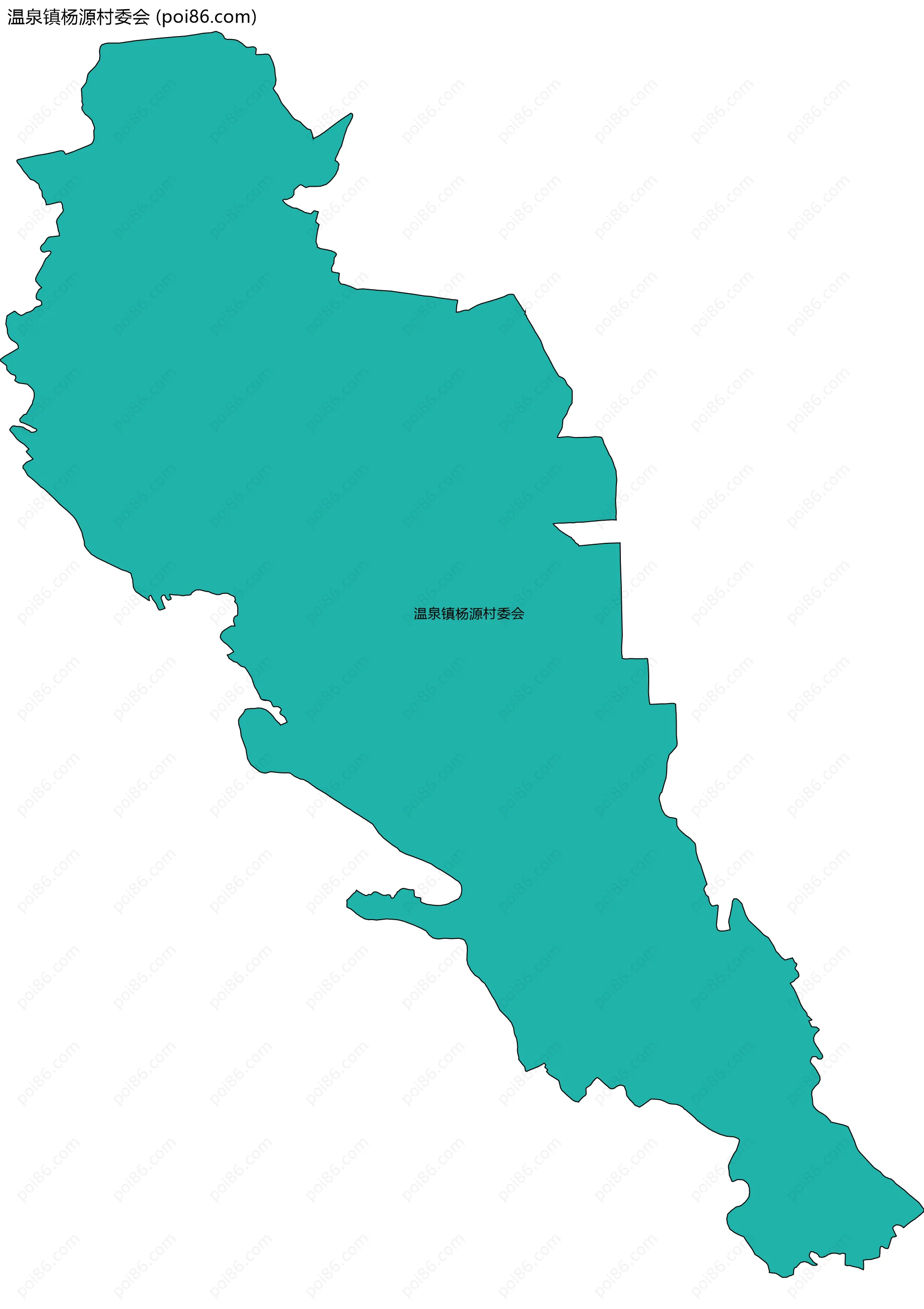 温泉镇杨源村委会边界地图