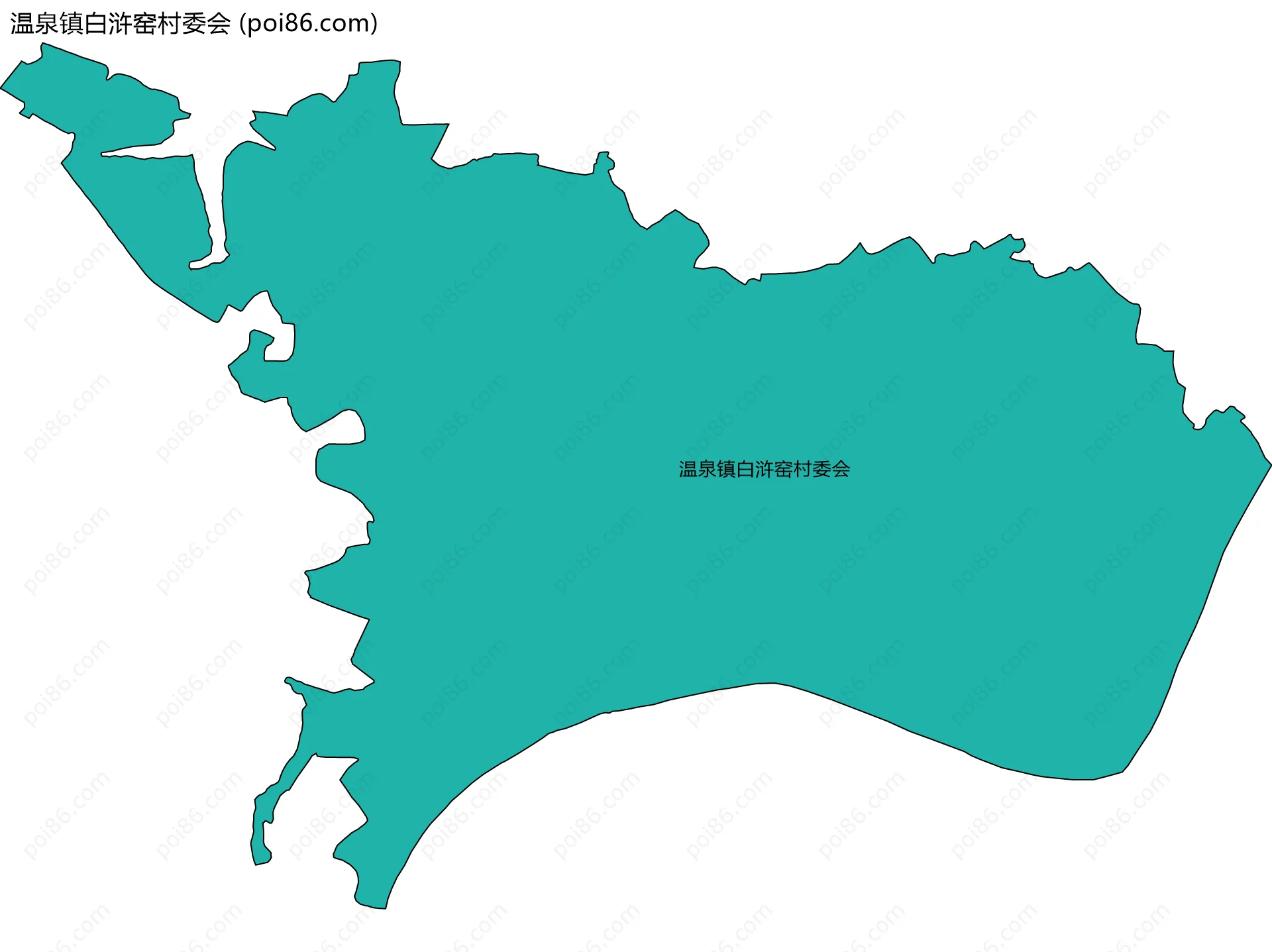 温泉镇白浒窑村委会边界地图