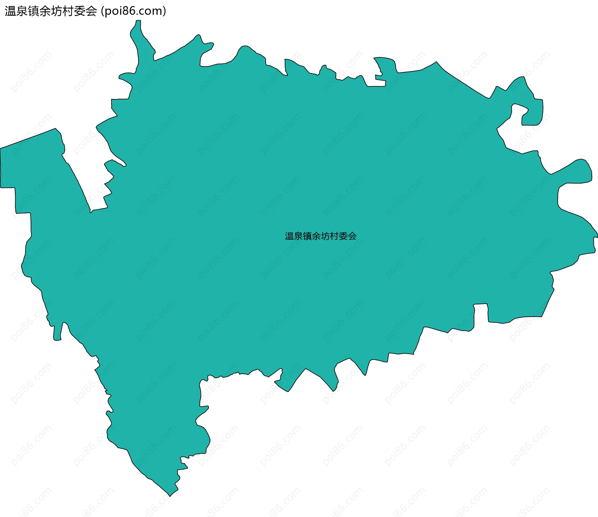 温泉镇余坊村委会边界地图