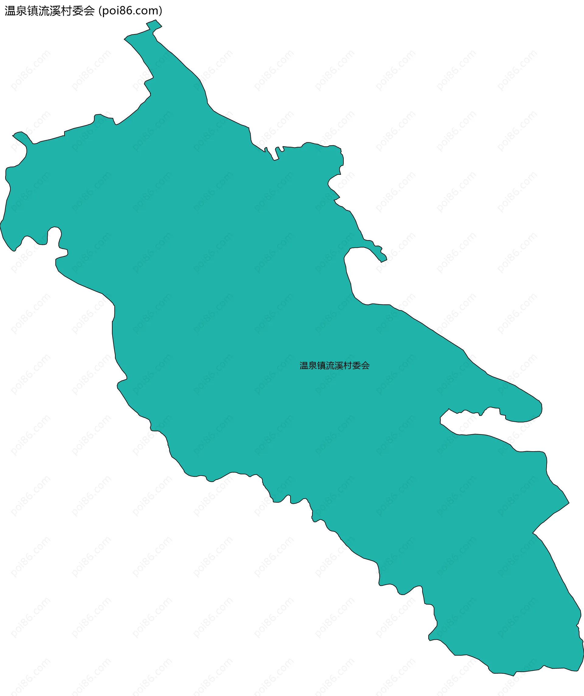 温泉镇流溪村委会边界地图