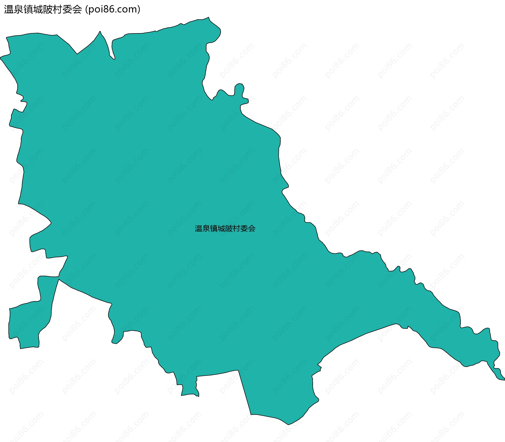 温泉镇城陂村委会边界地图