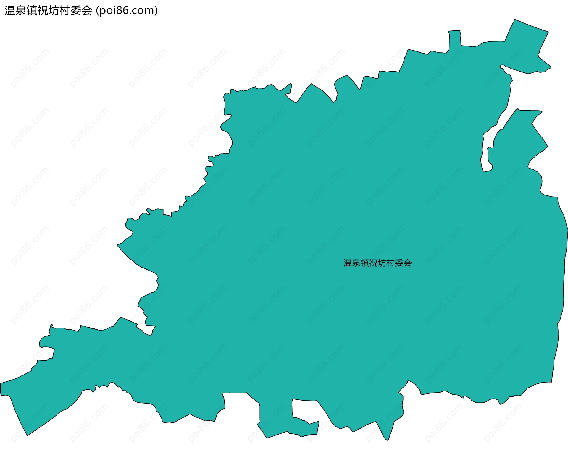 温泉镇祝坊村委会边界地图