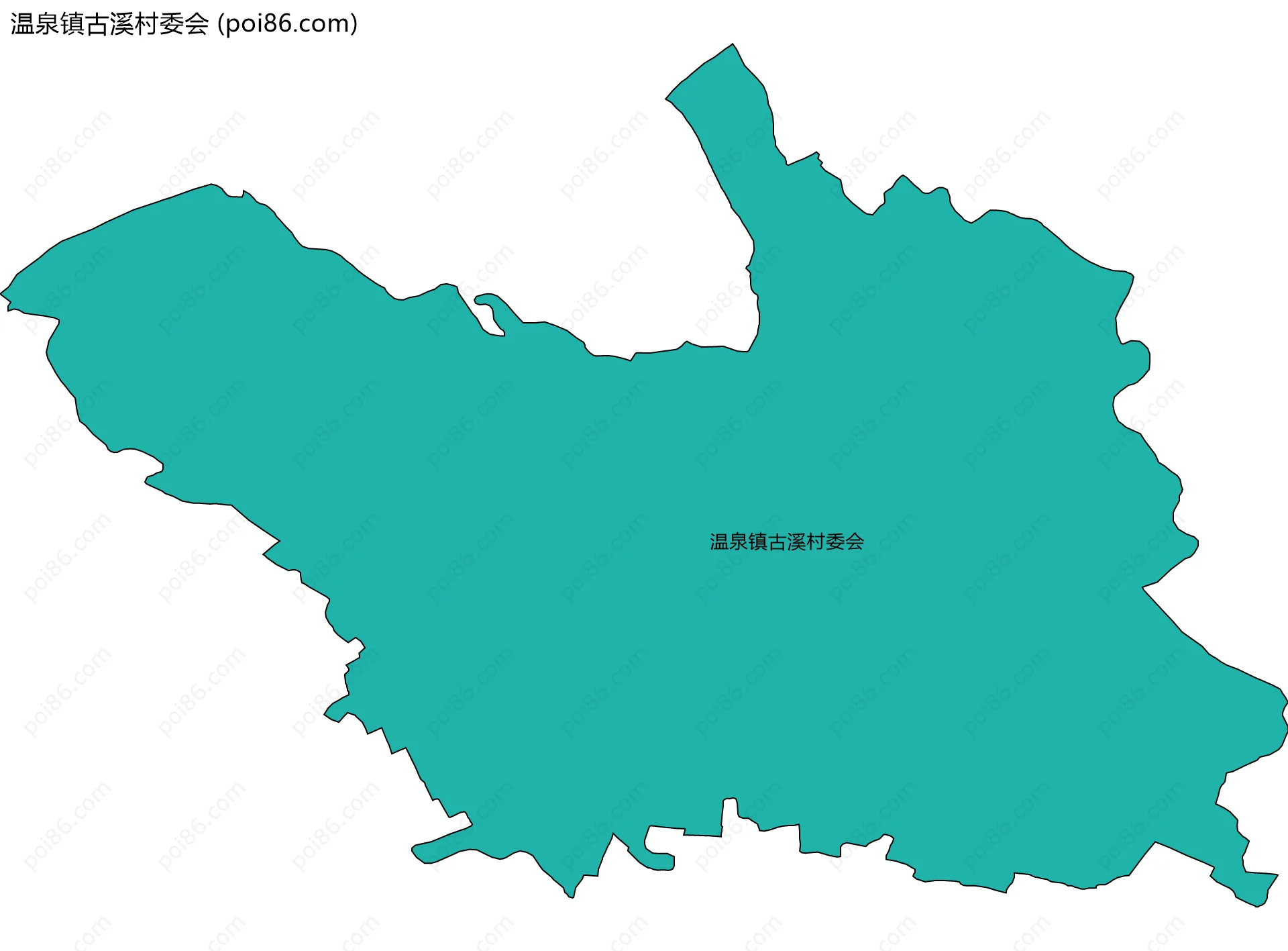 温泉镇古溪村委会边界地图