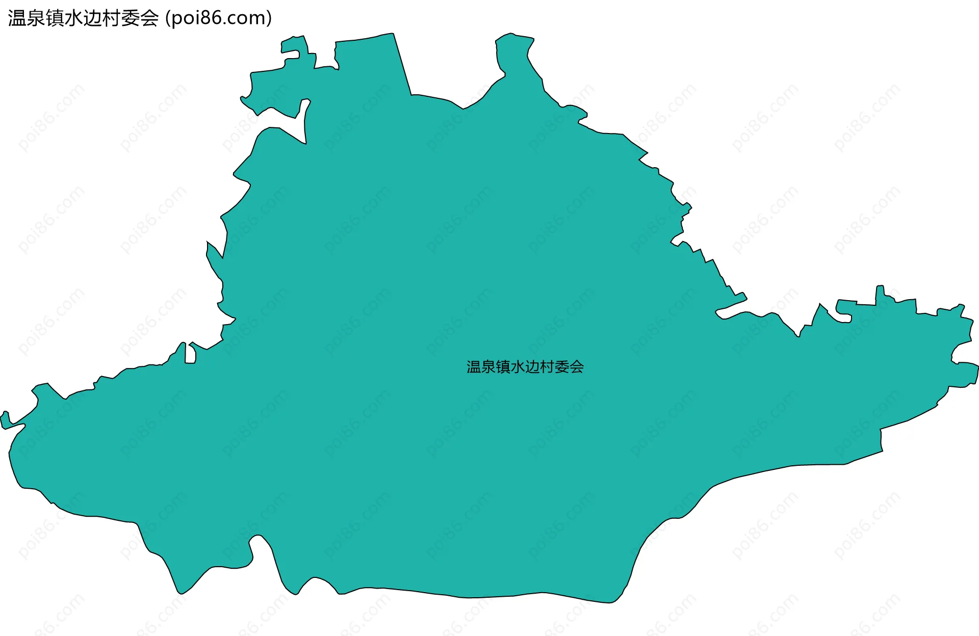 温泉镇水边村委会边界地图