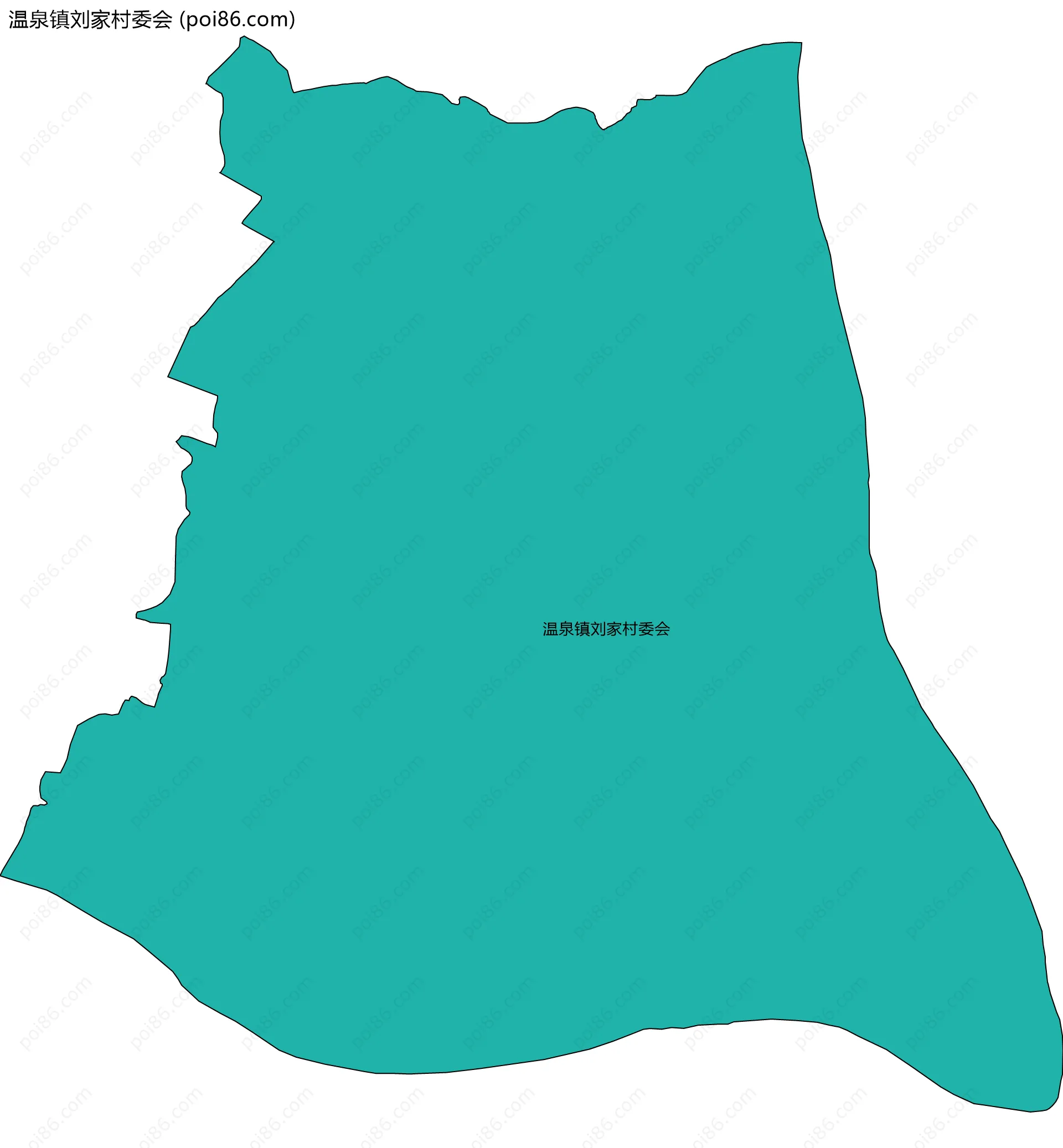 温泉镇刘家村委会边界地图