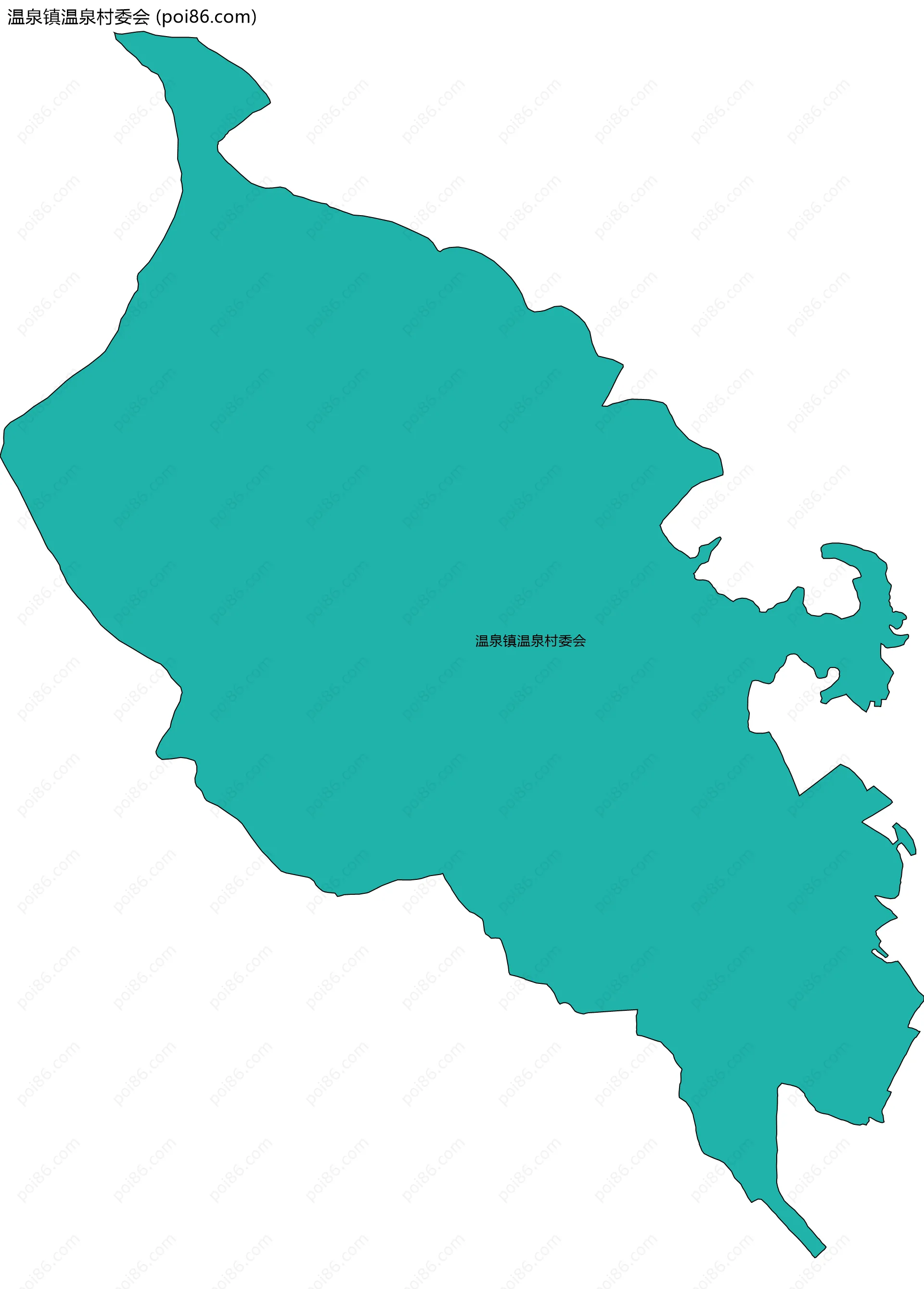 温泉镇温泉村委会边界地图