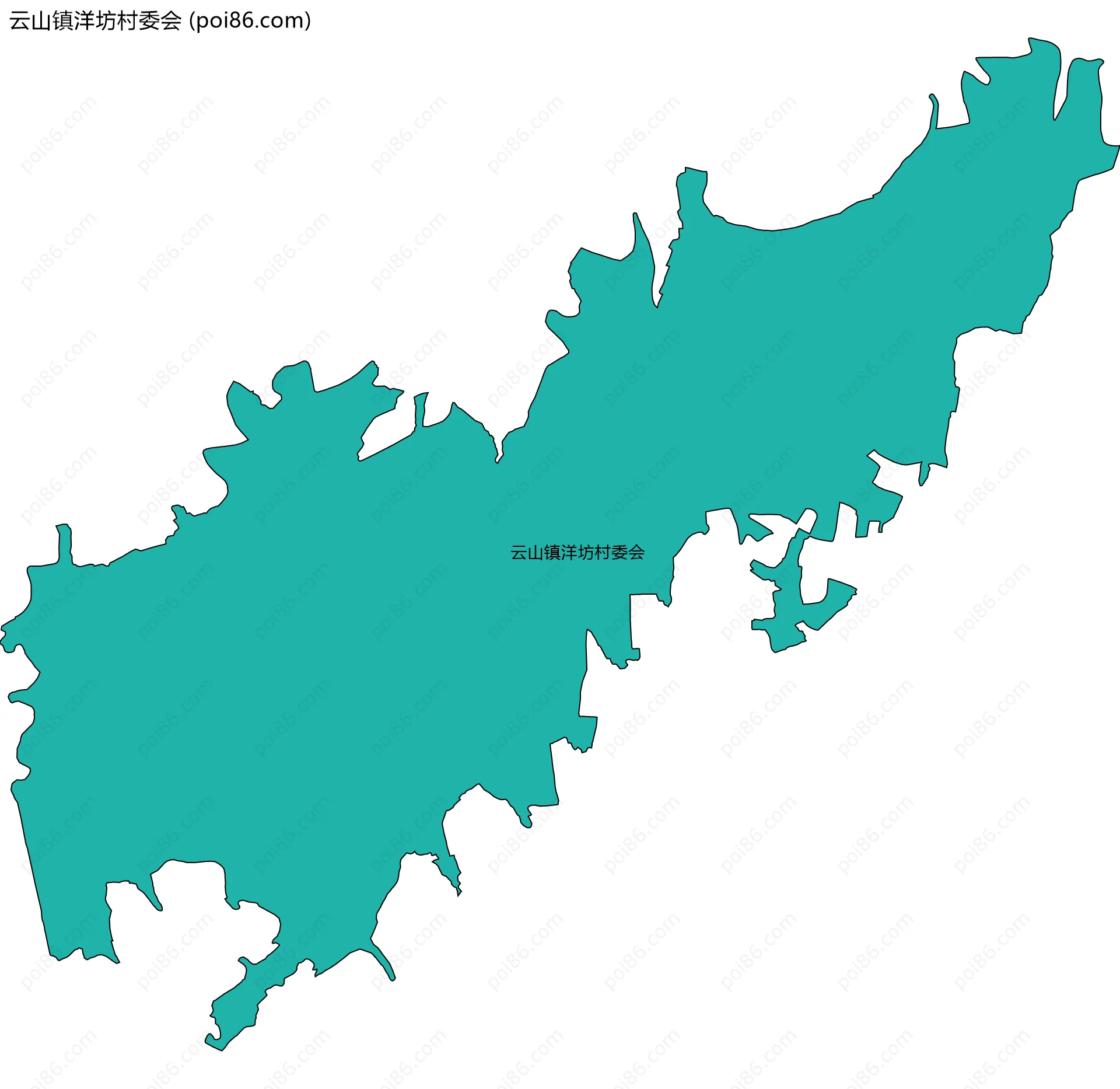 云山镇洋坊村委会边界地图