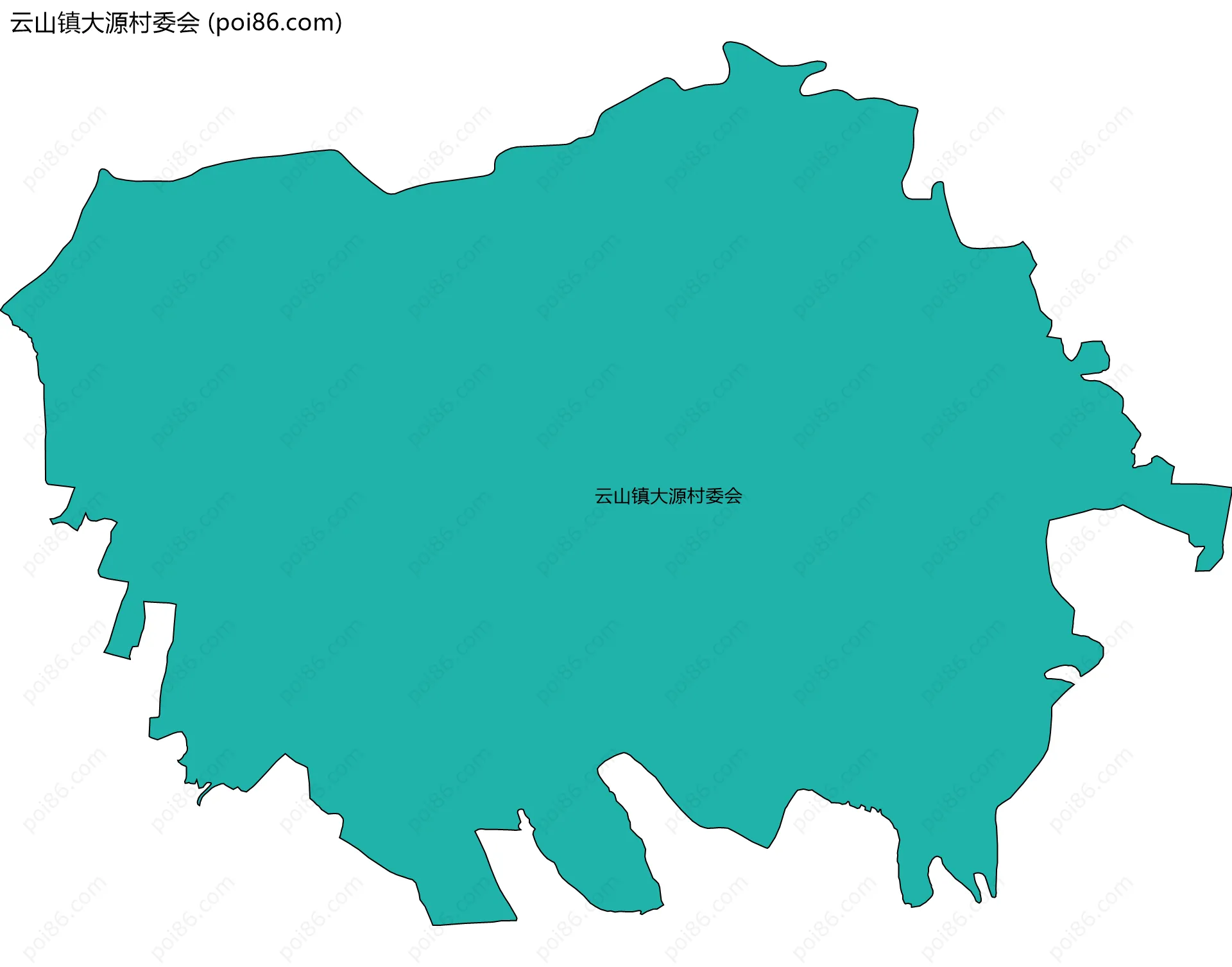 云山镇大源村委会边界地图