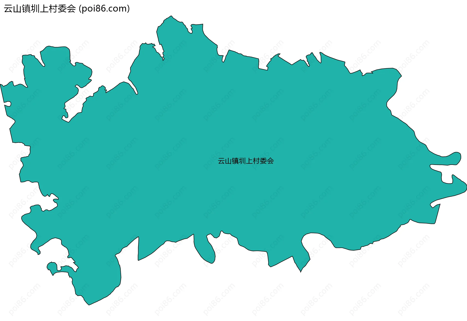 云山镇圳上村委会边界地图