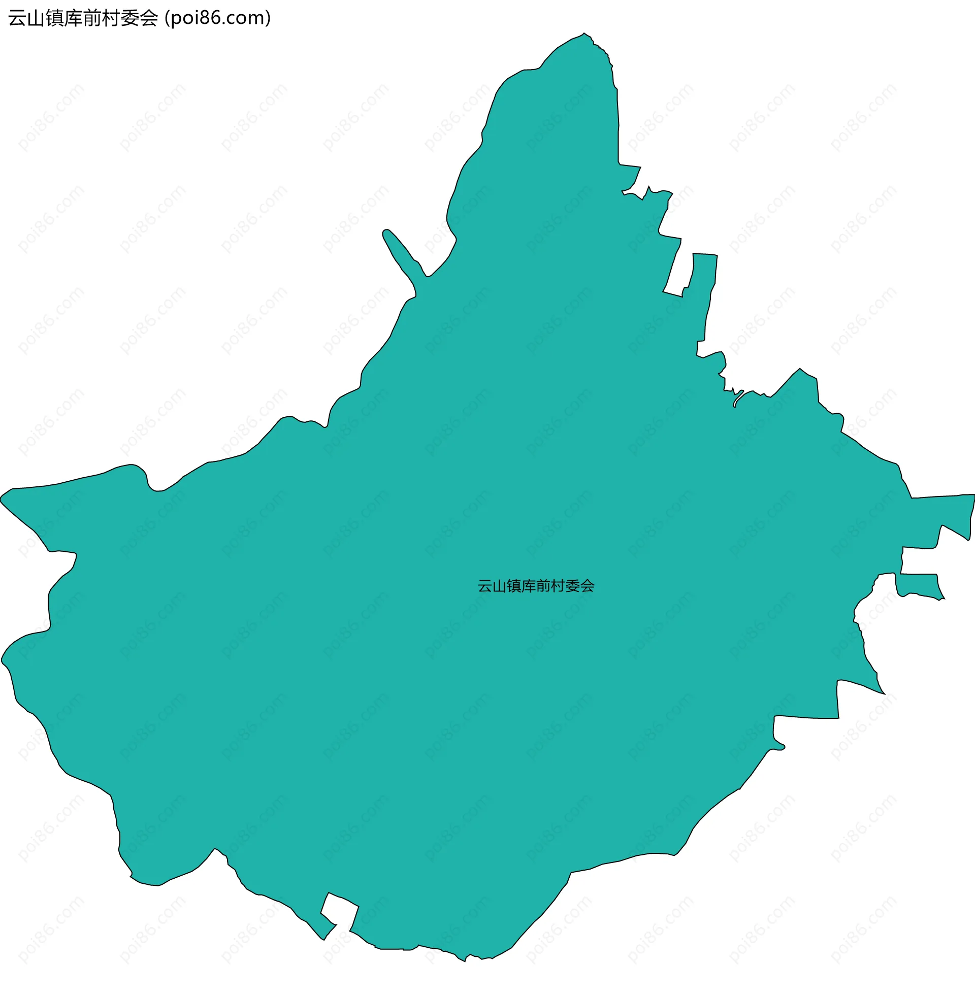 云山镇库前村委会边界地图