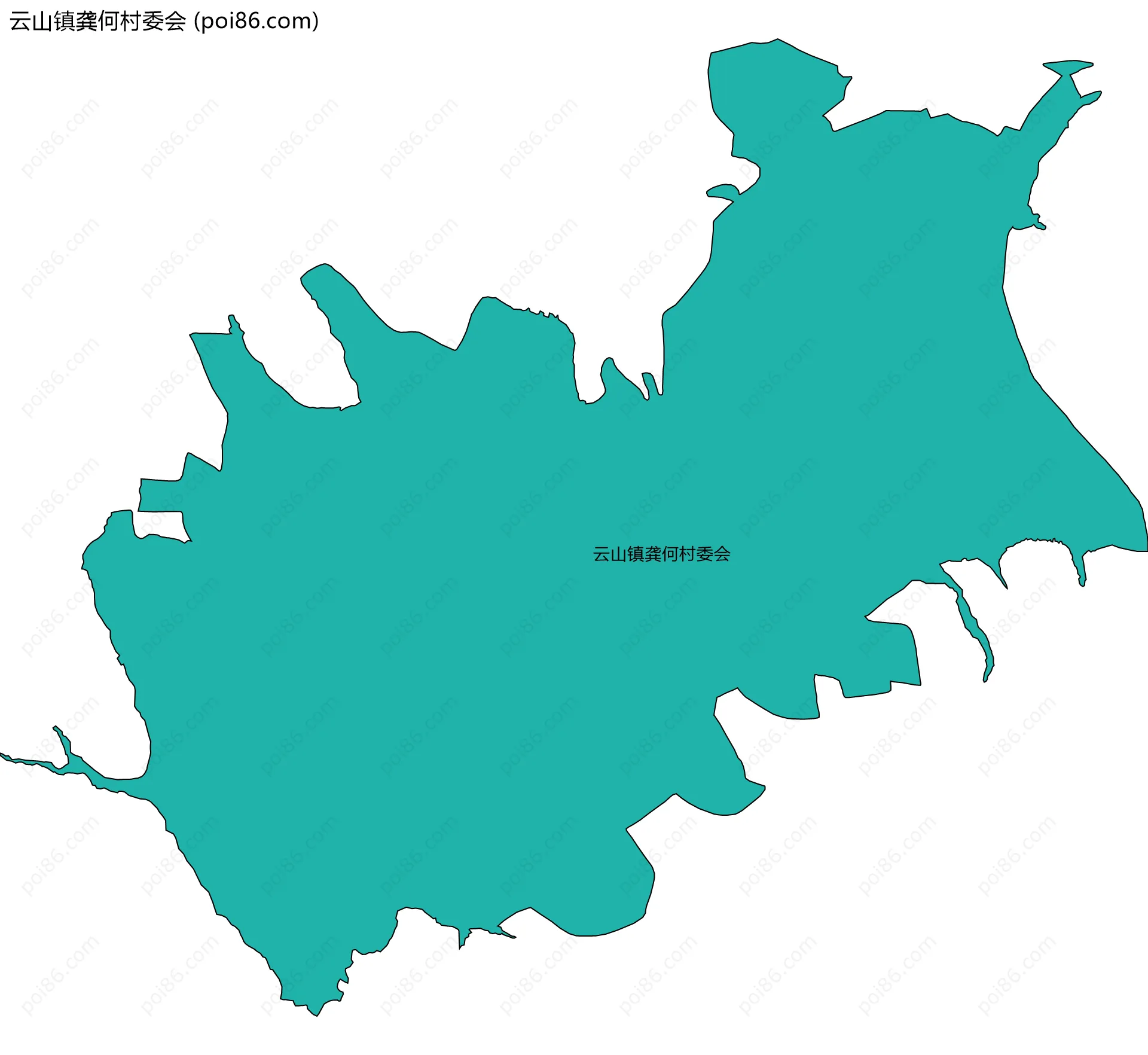 云山镇龚何村委会边界地图