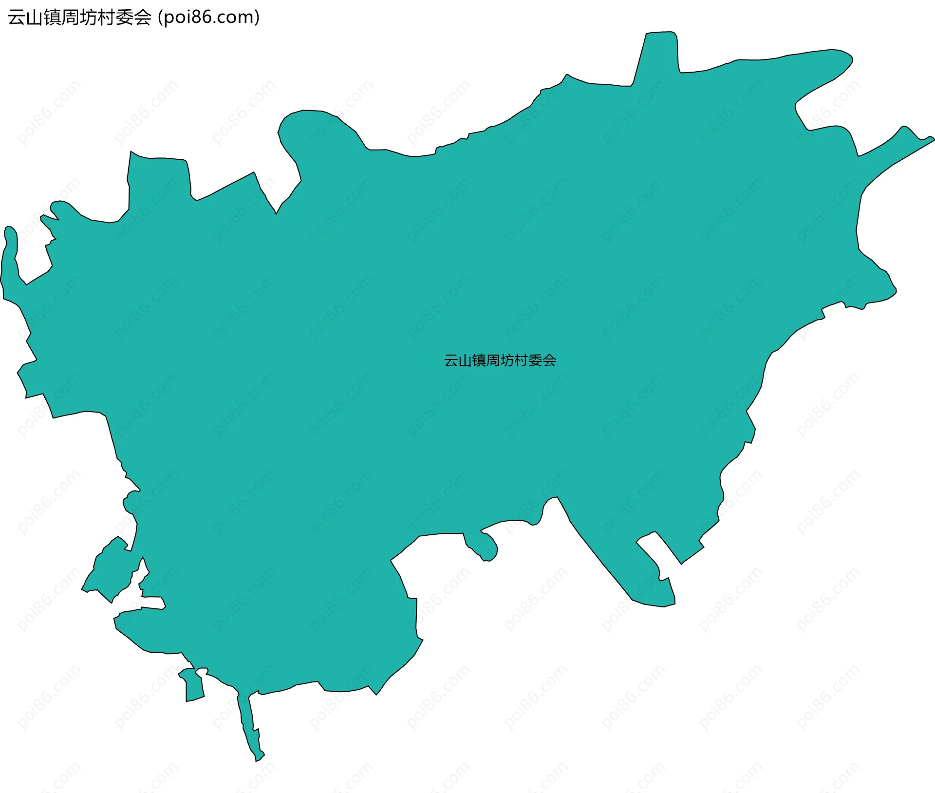 云山镇周坊村委会边界地图