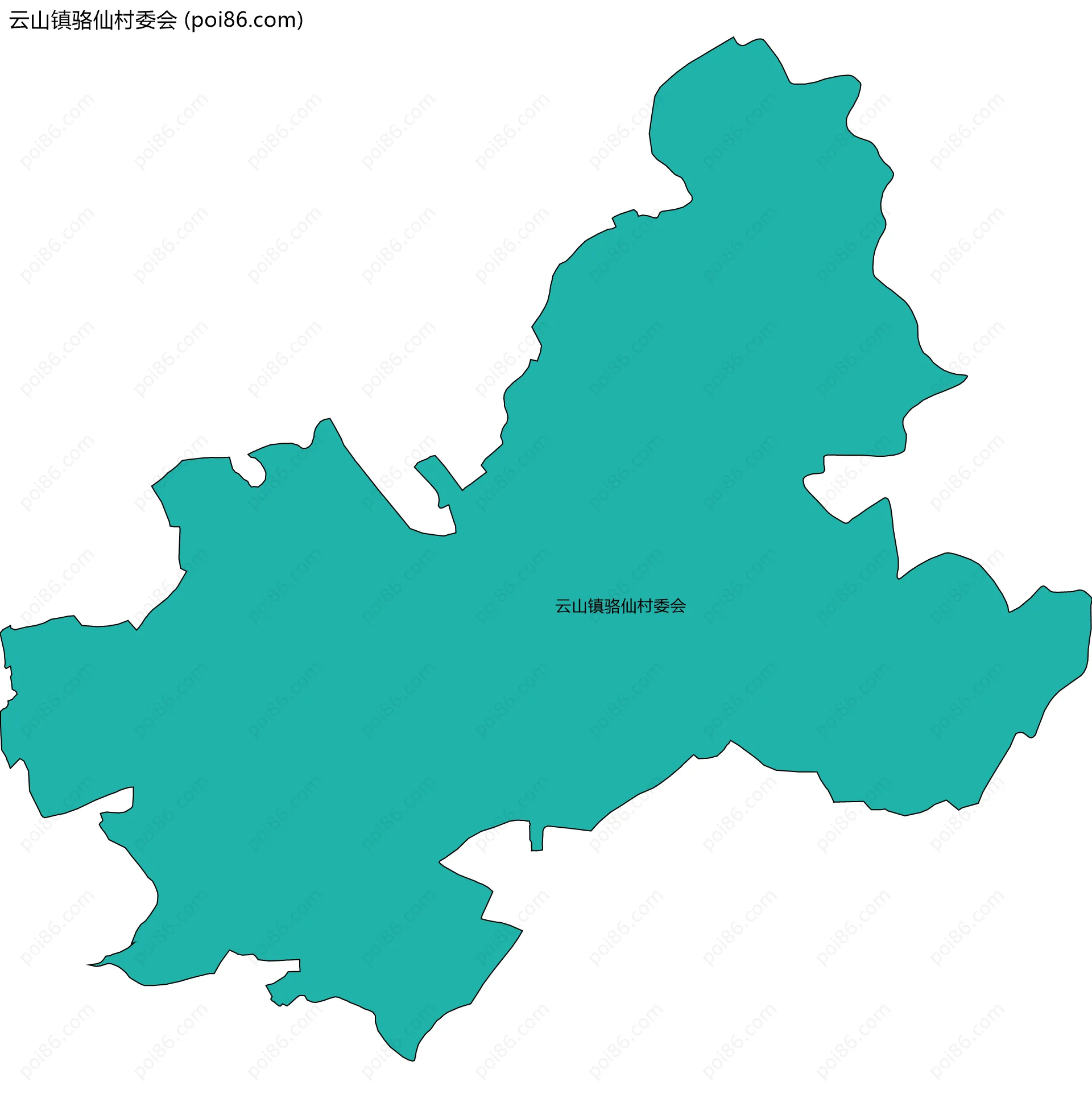 云山镇骆仙村委会边界地图