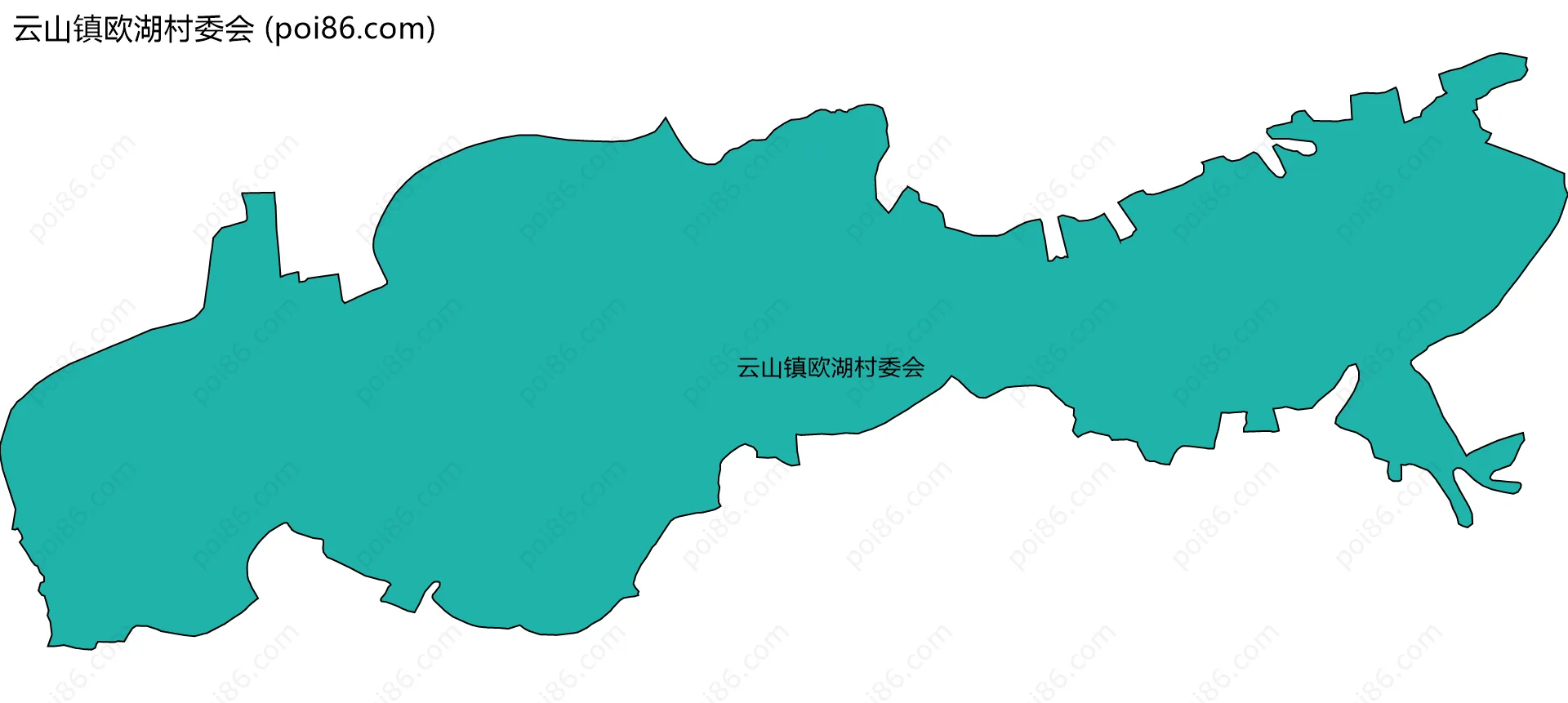 云山镇欧湖村委会边界地图