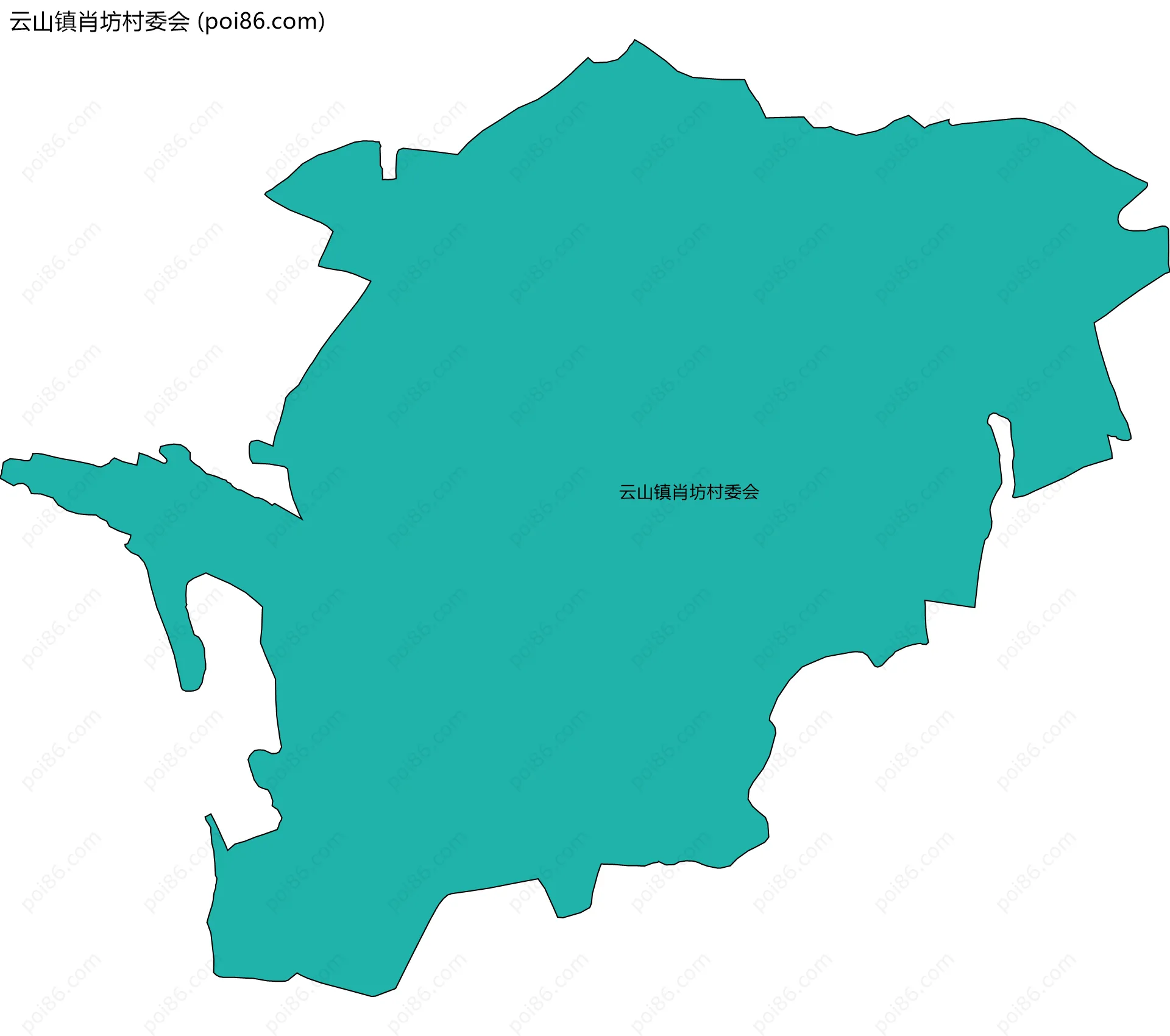 云山镇肖坊村委会边界地图