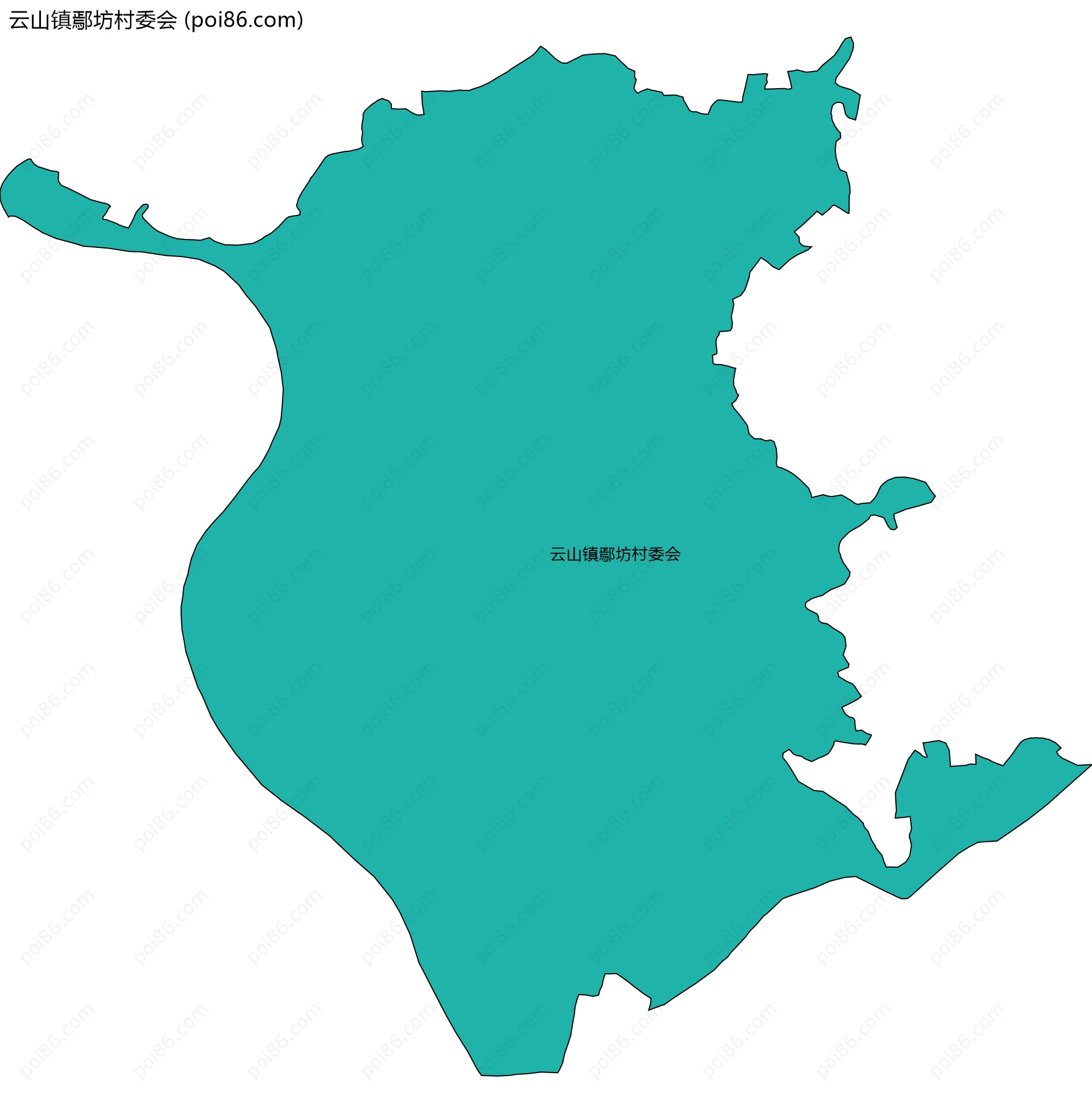 云山镇鄢坊村委会边界地图