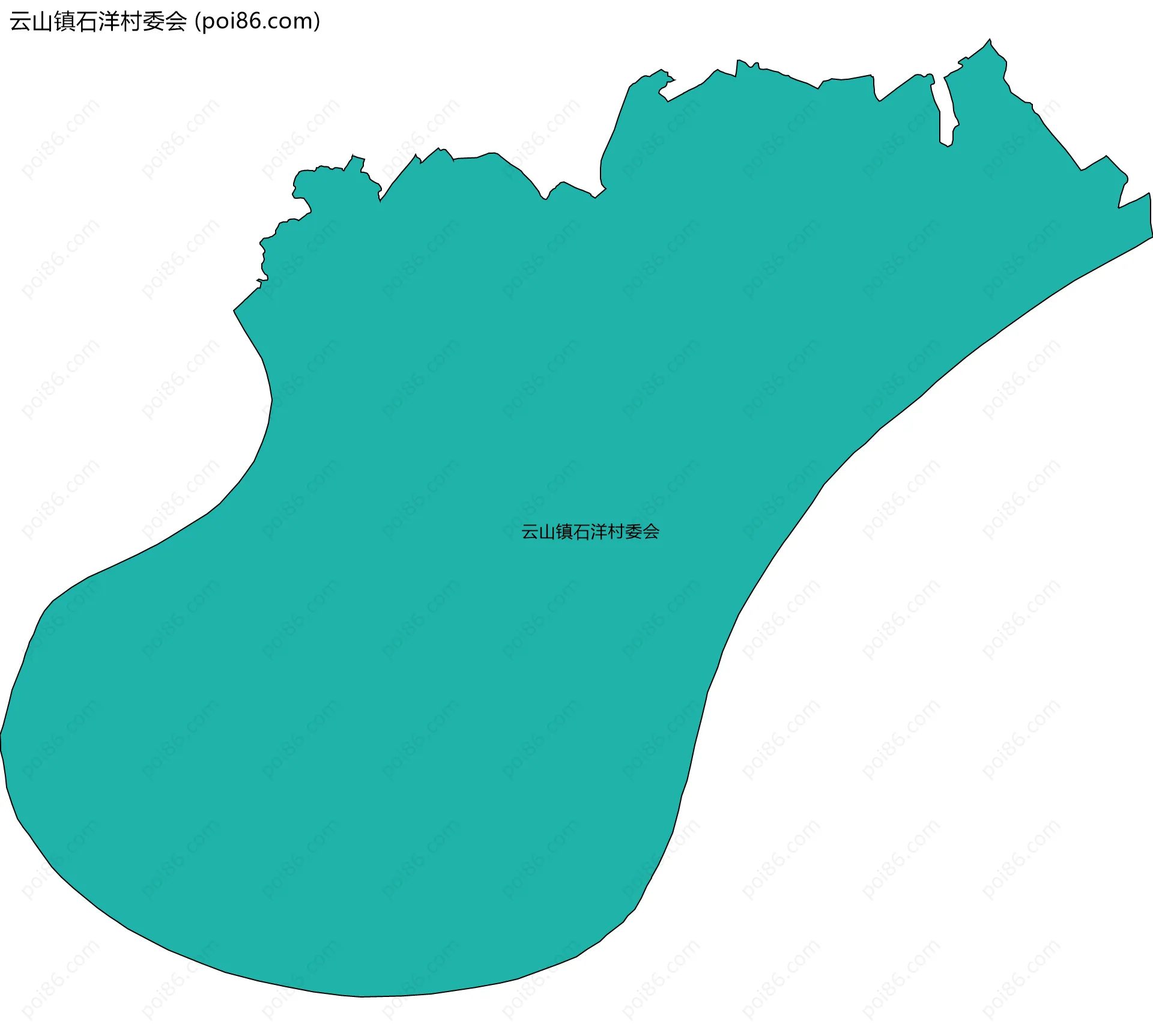 云山镇石洋村委会边界地图