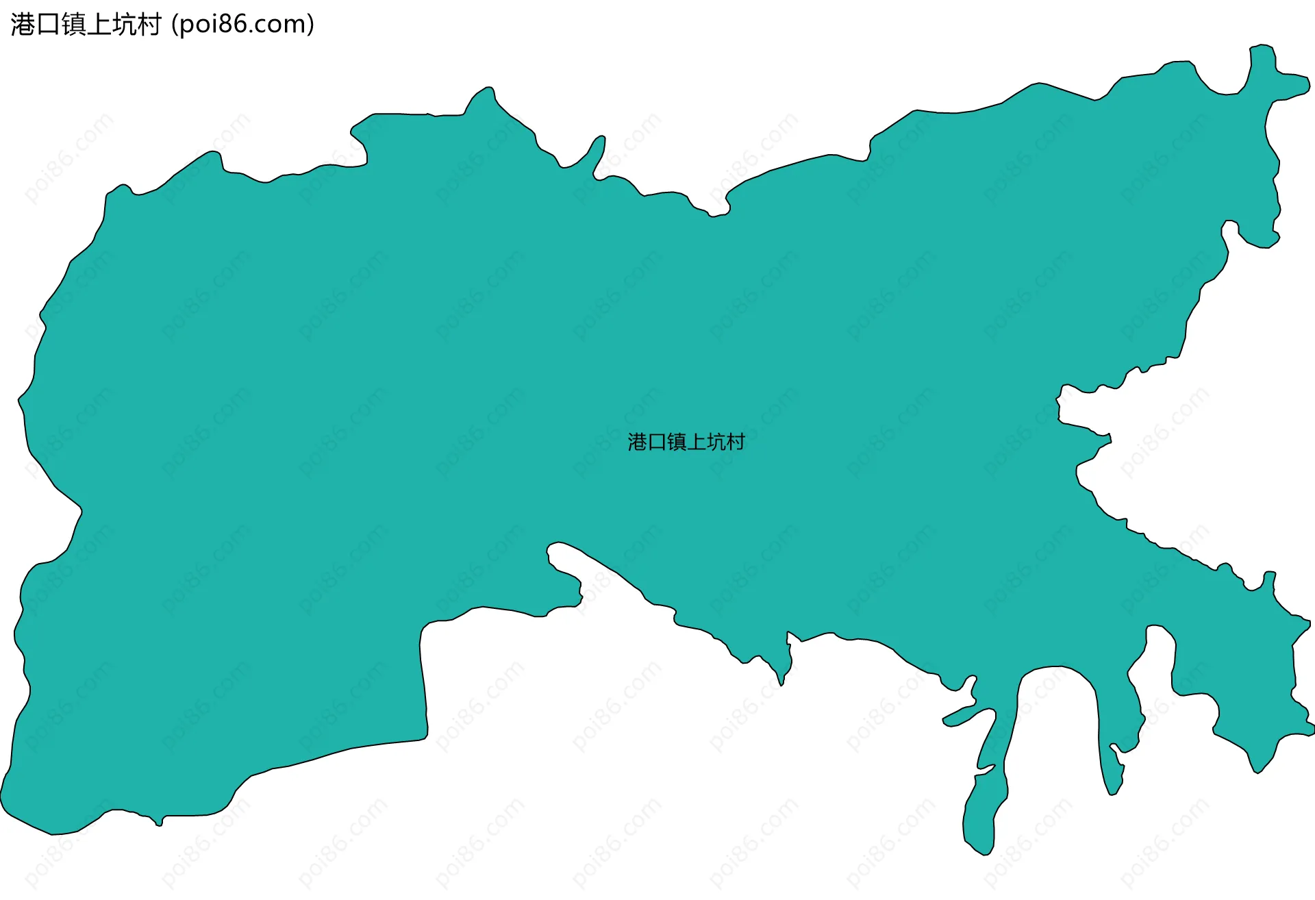 港口镇上坑村边界地图