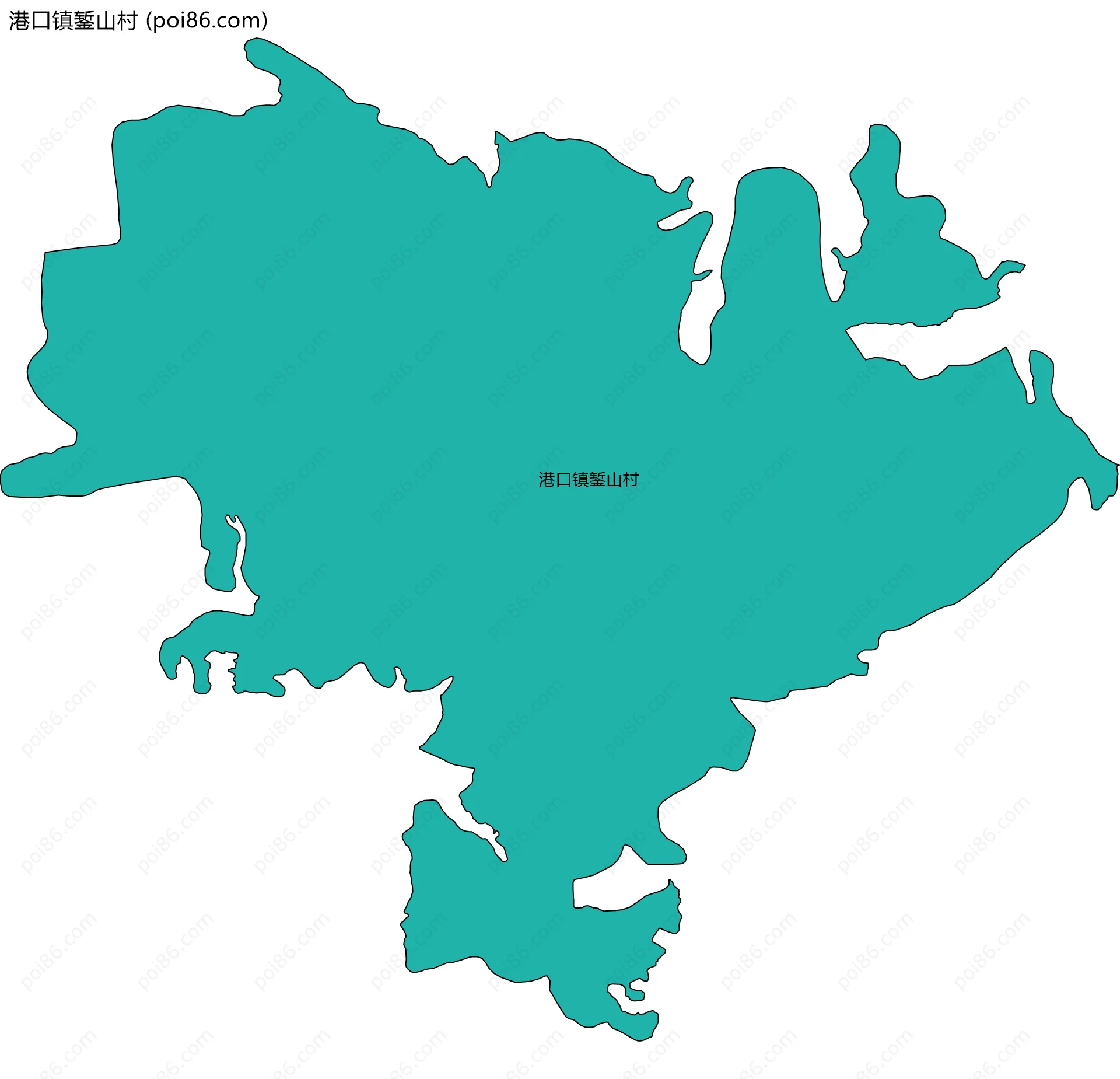 港口镇錾山村边界地图