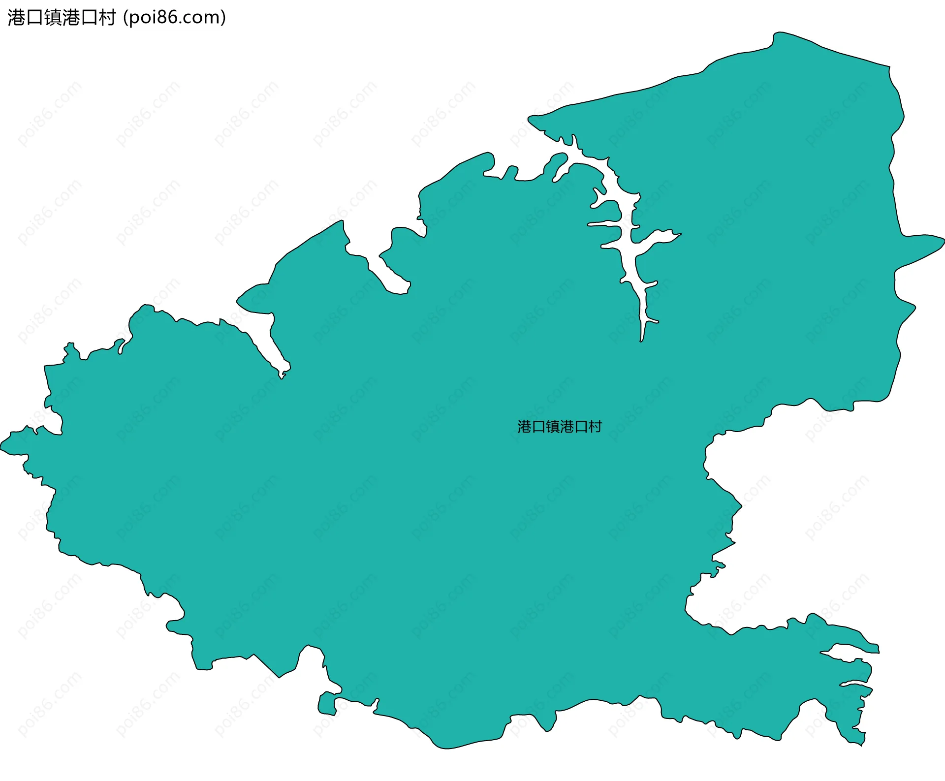 港口镇港口村边界地图