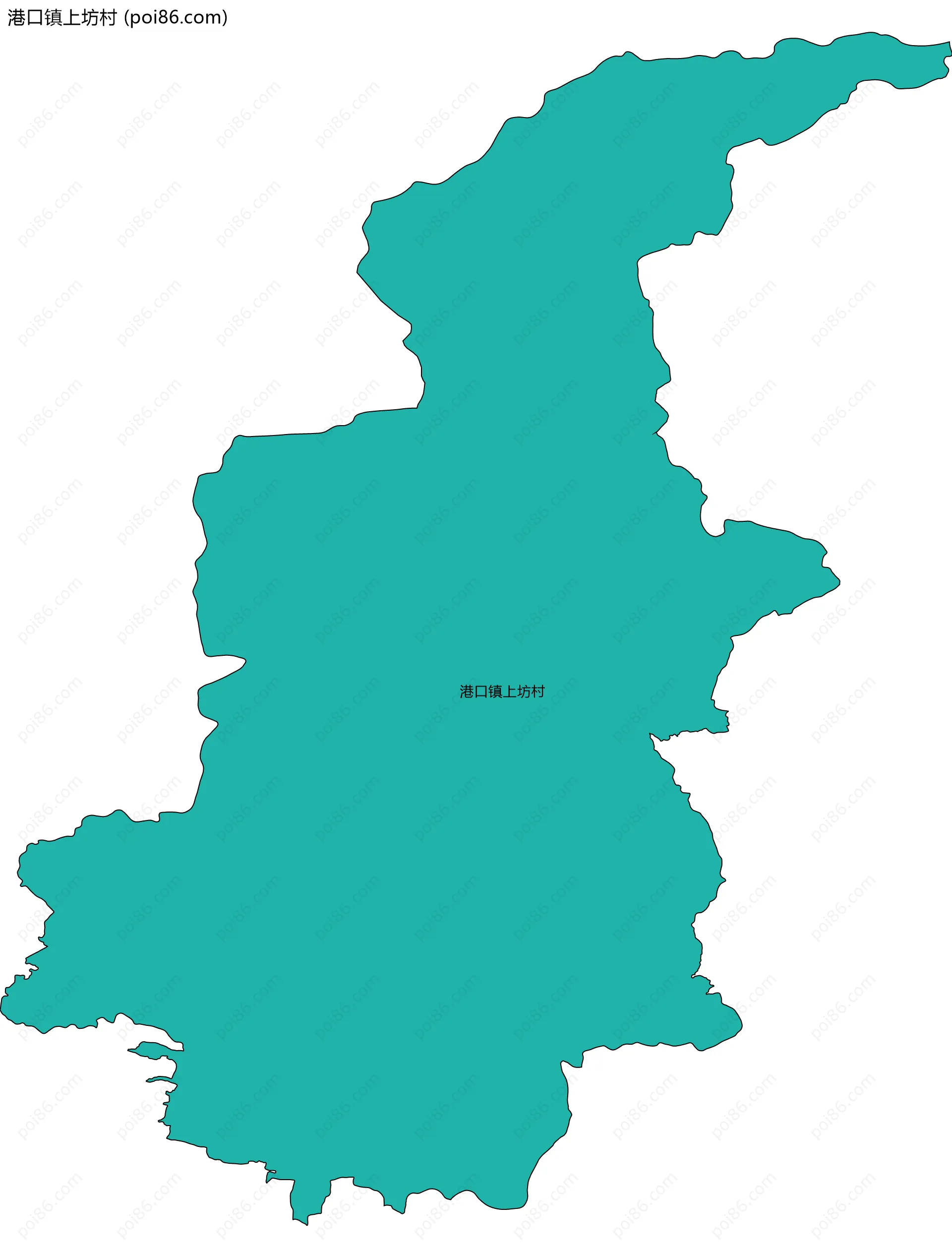 港口镇上坊村边界地图