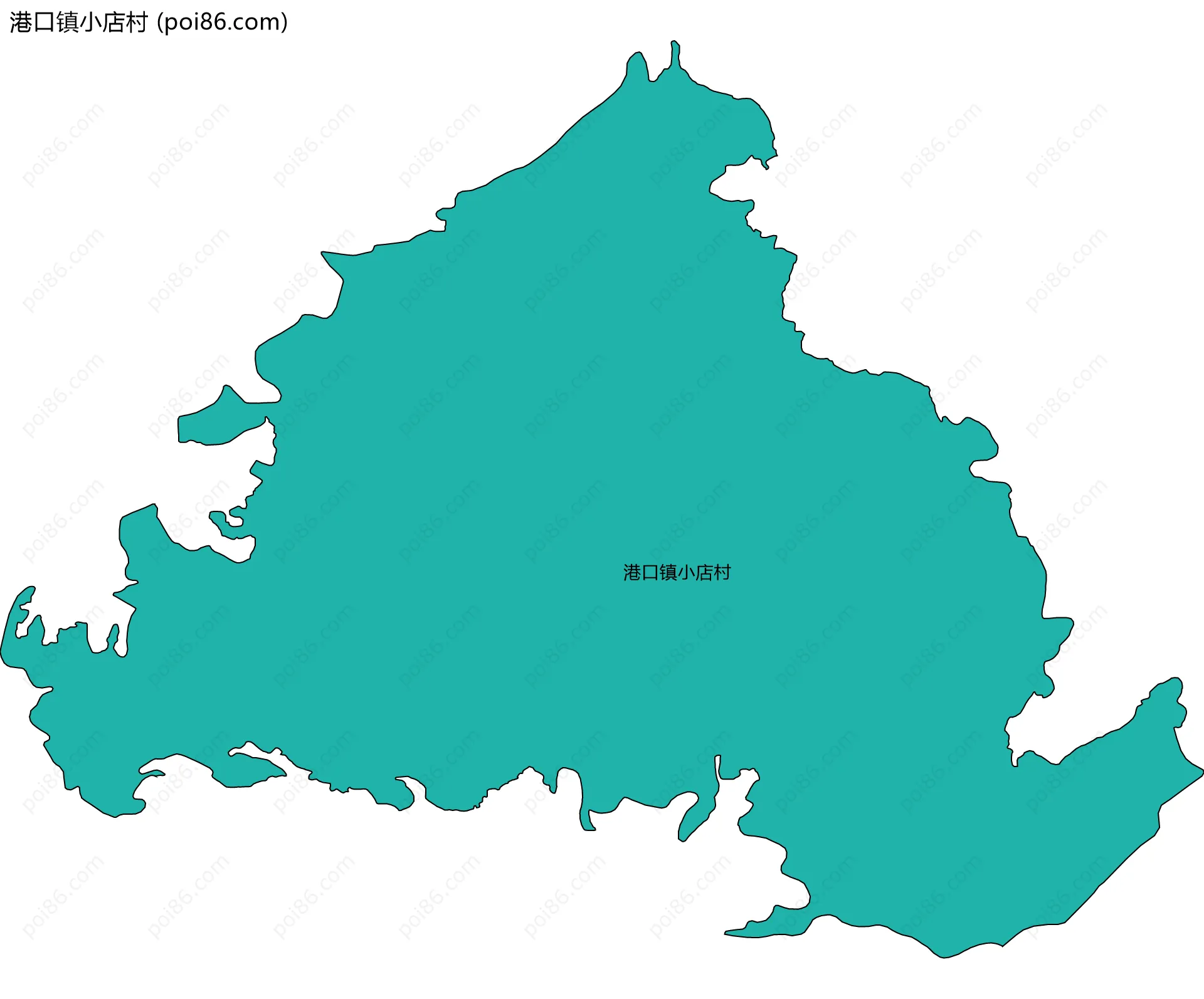 港口镇小店村边界地图