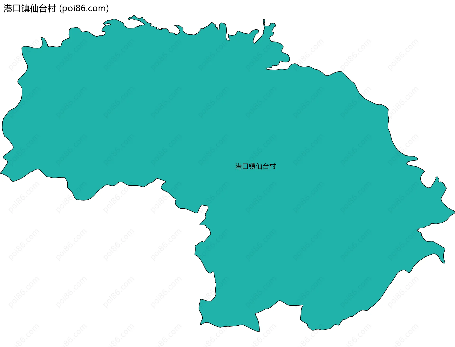 港口镇仙台村边界地图