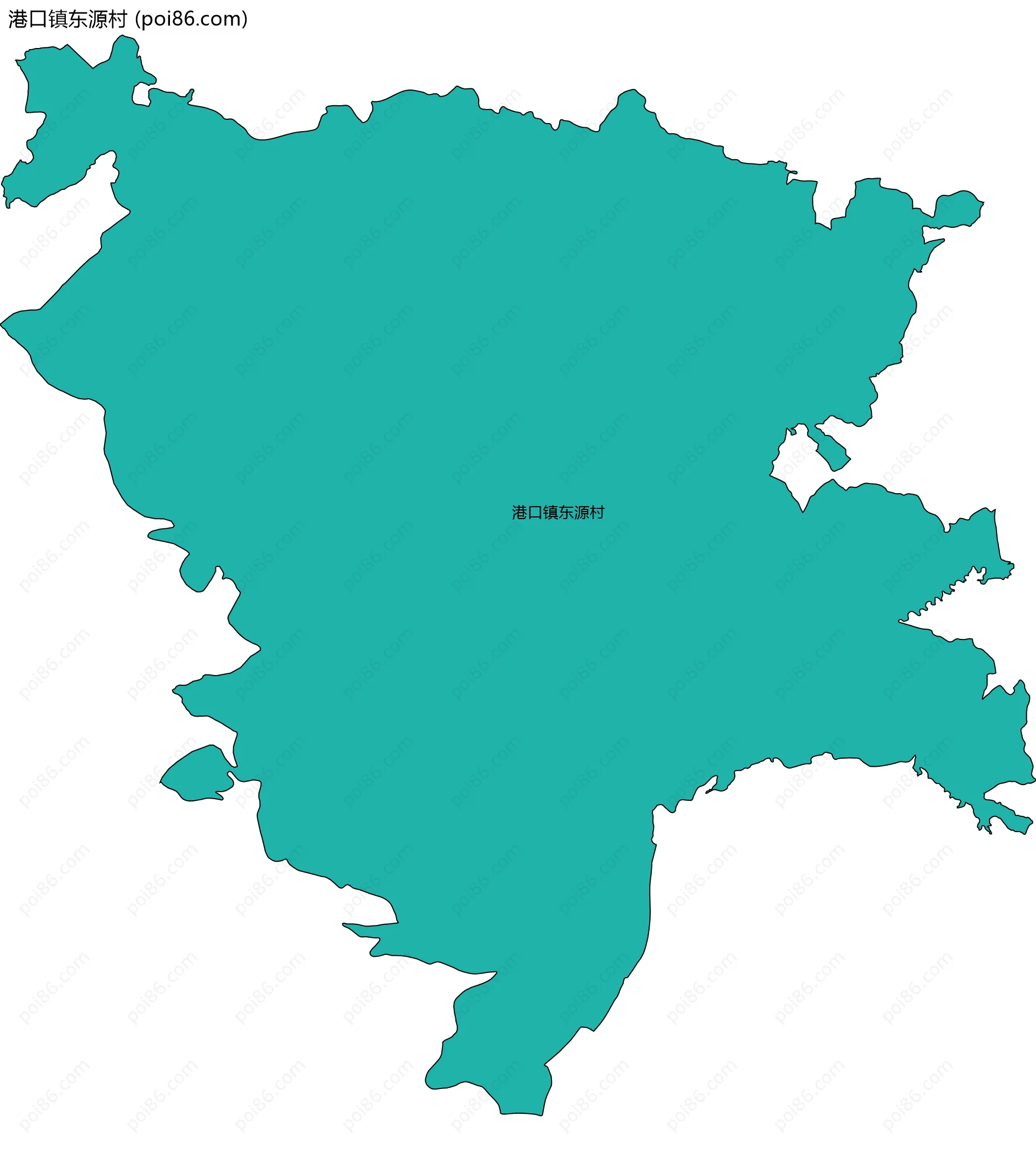 港口镇东源村边界地图