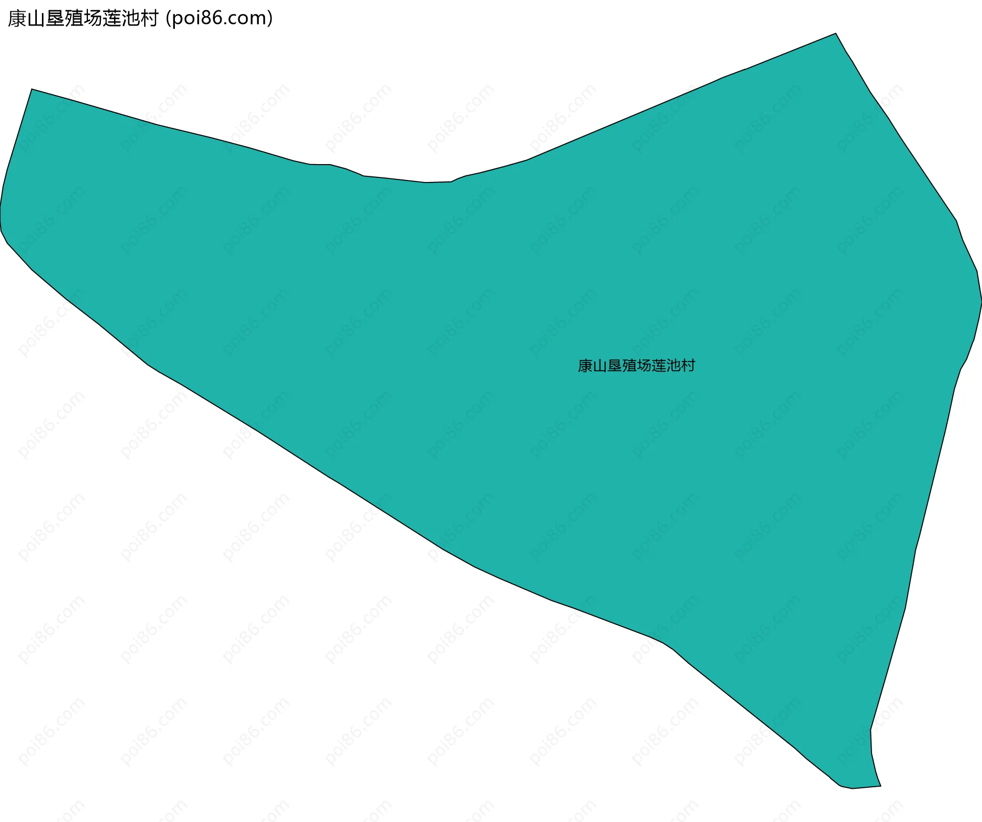 康山垦殖场莲池村边界地图