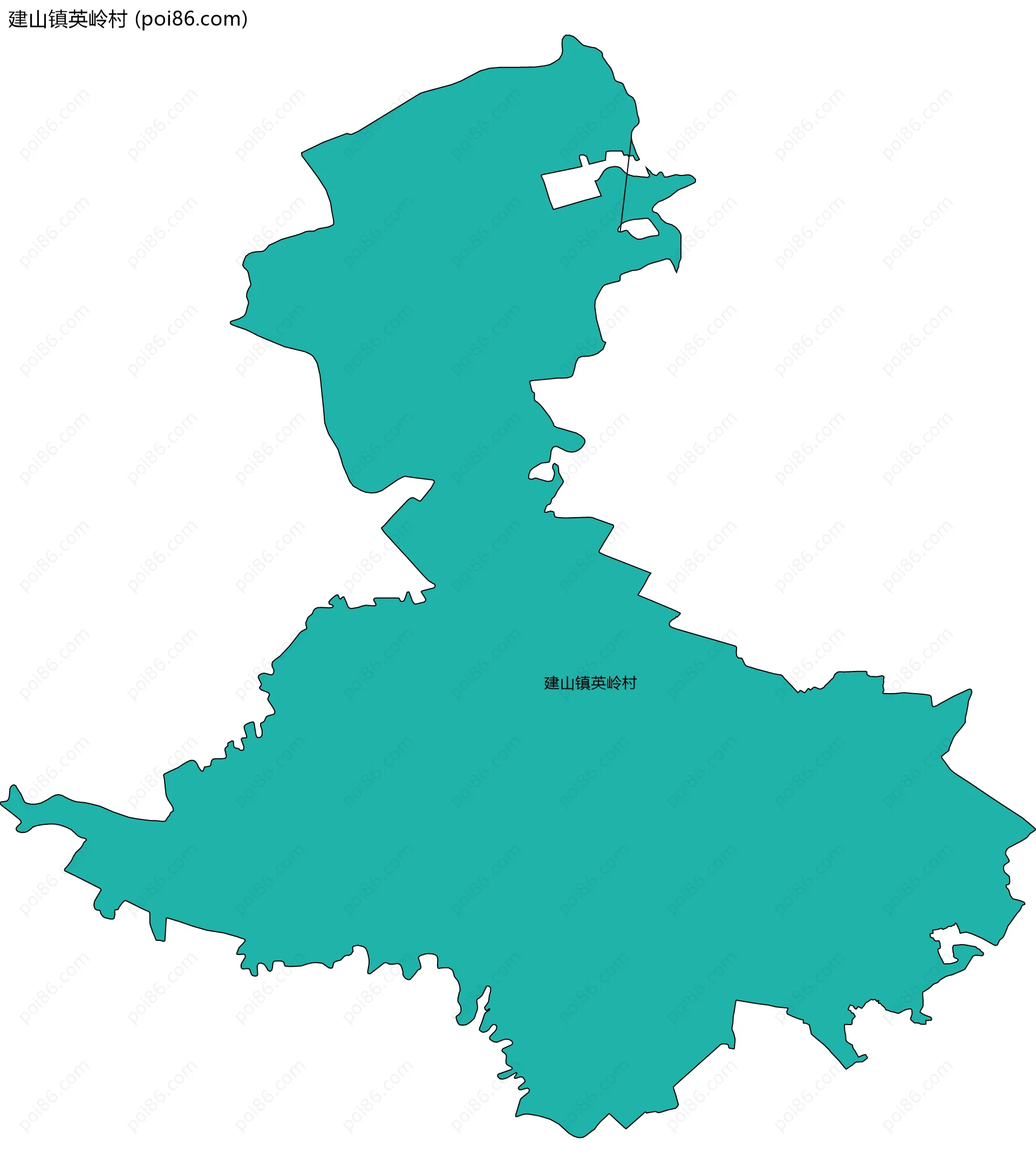 建山镇英岭村边界地图