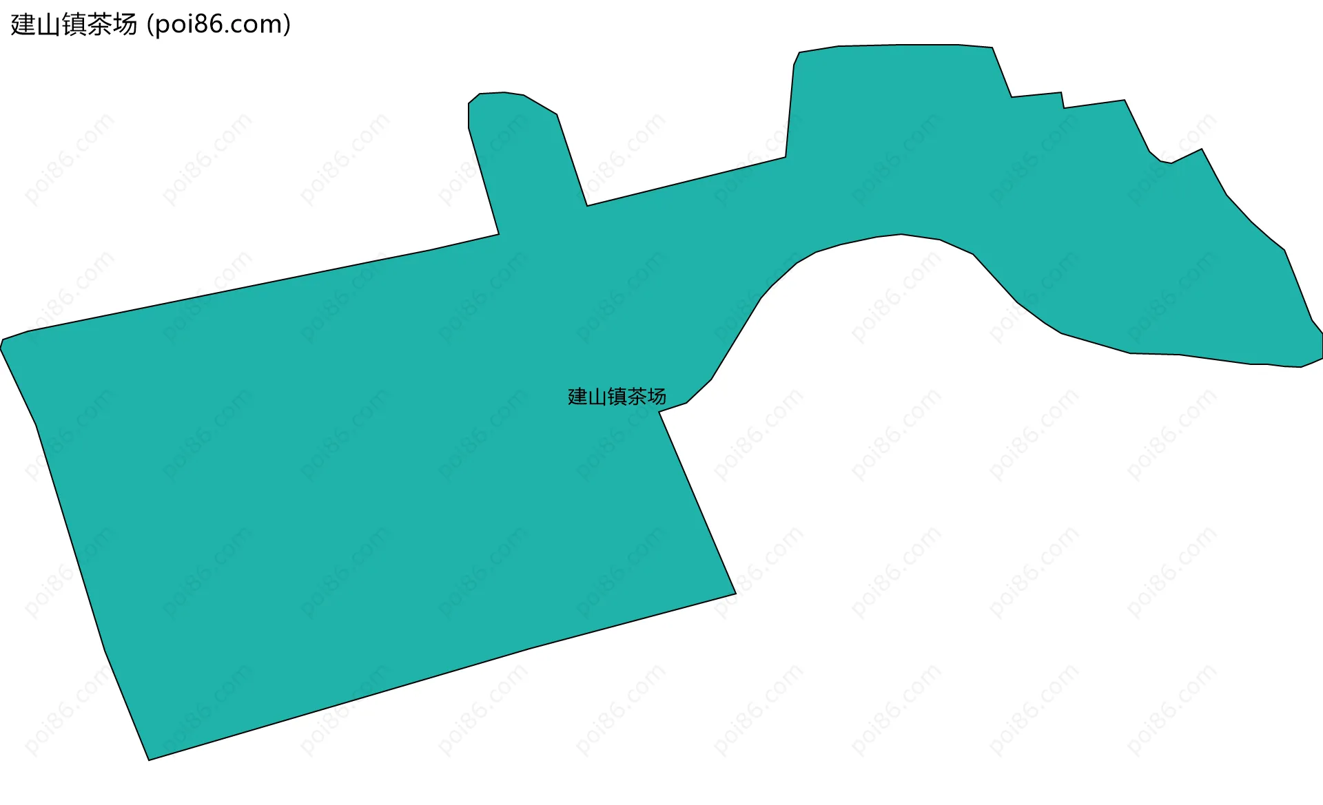 建山镇茶场边界地图