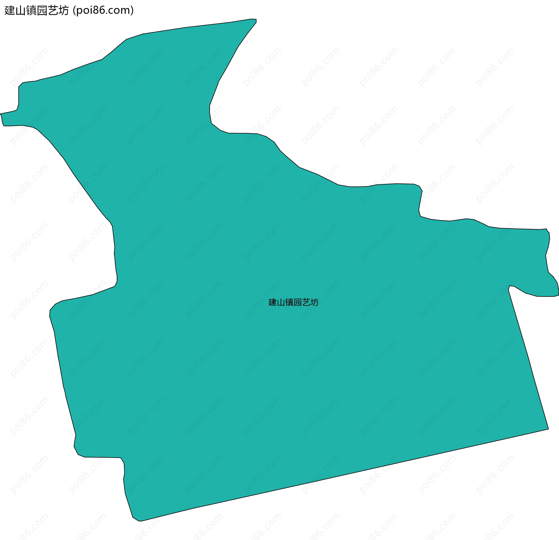 建山镇园艺坊边界地图