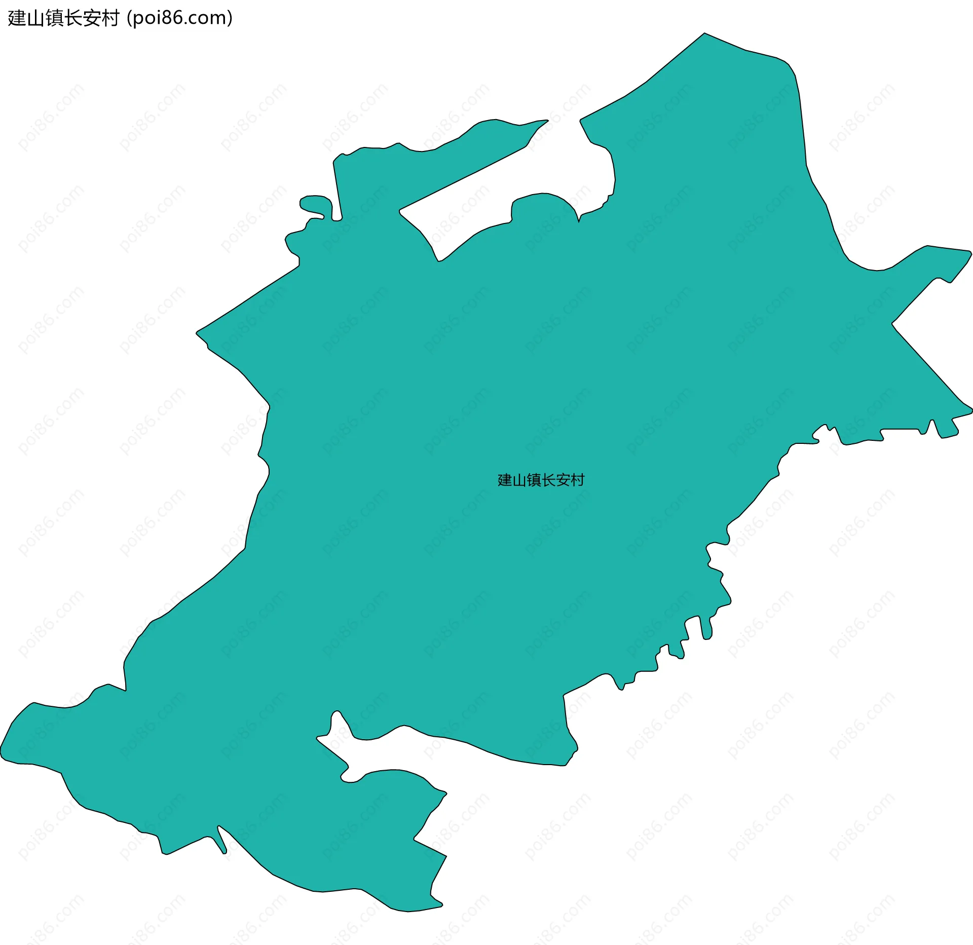 建山镇长安村边界地图