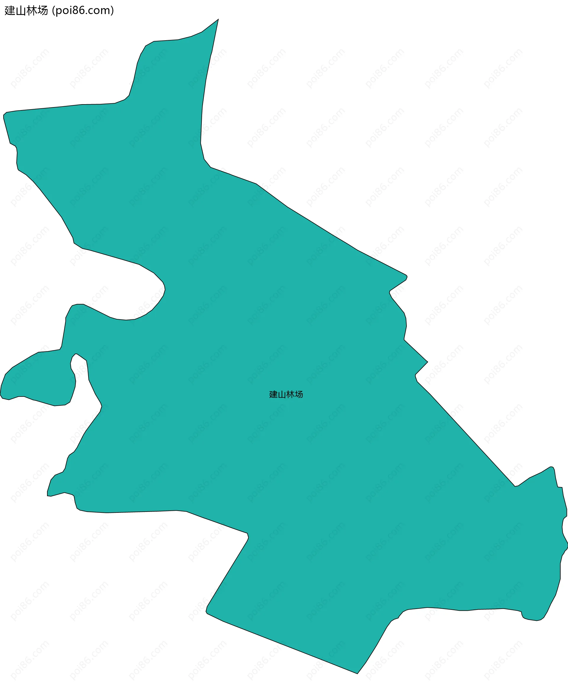 建山林场边界地图