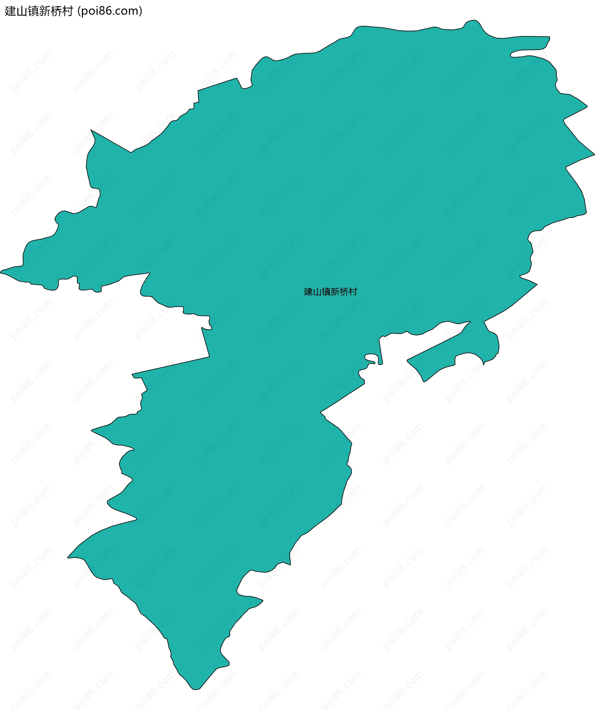 建山镇新桥村边界地图