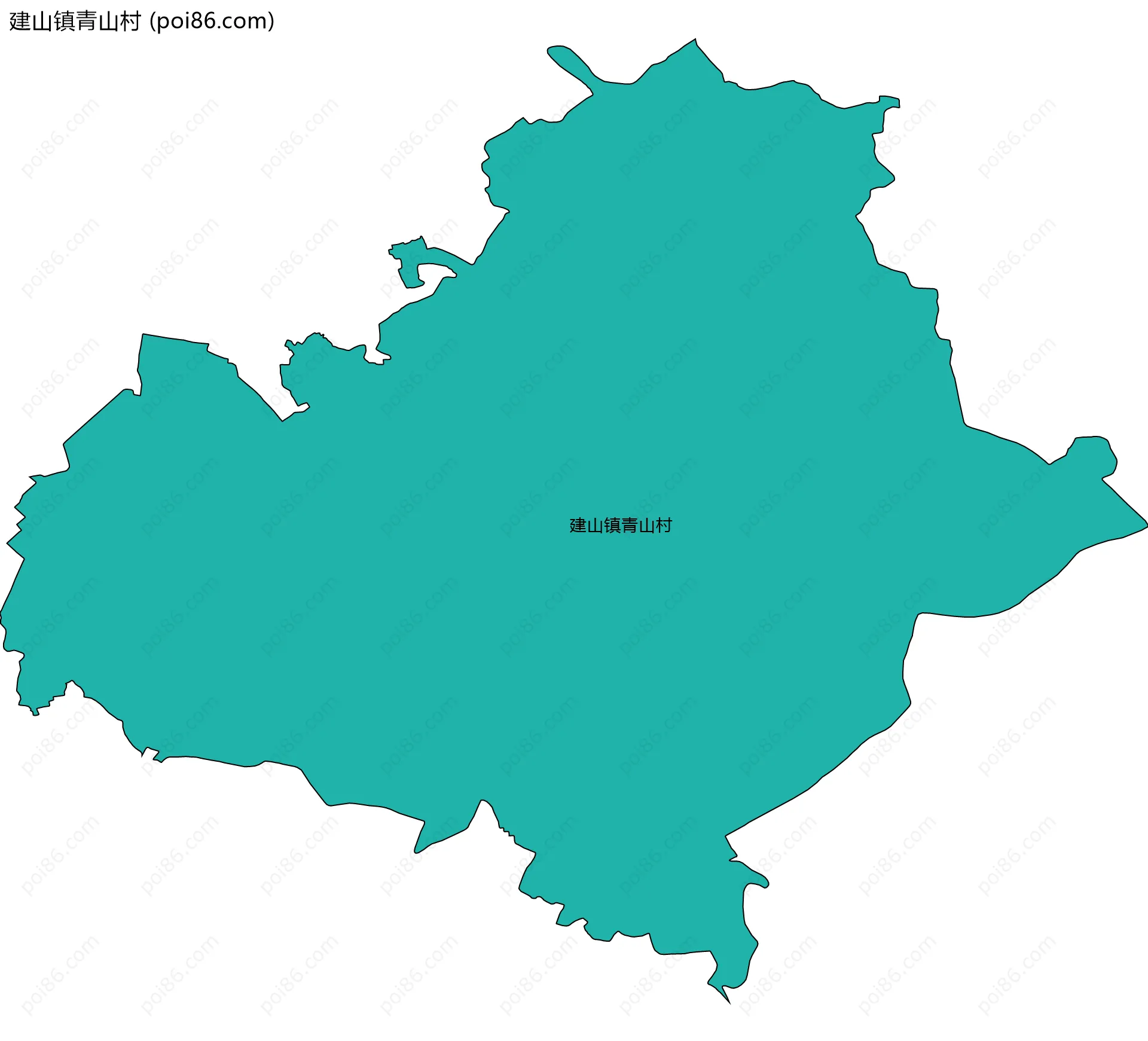 建山镇青山村边界地图