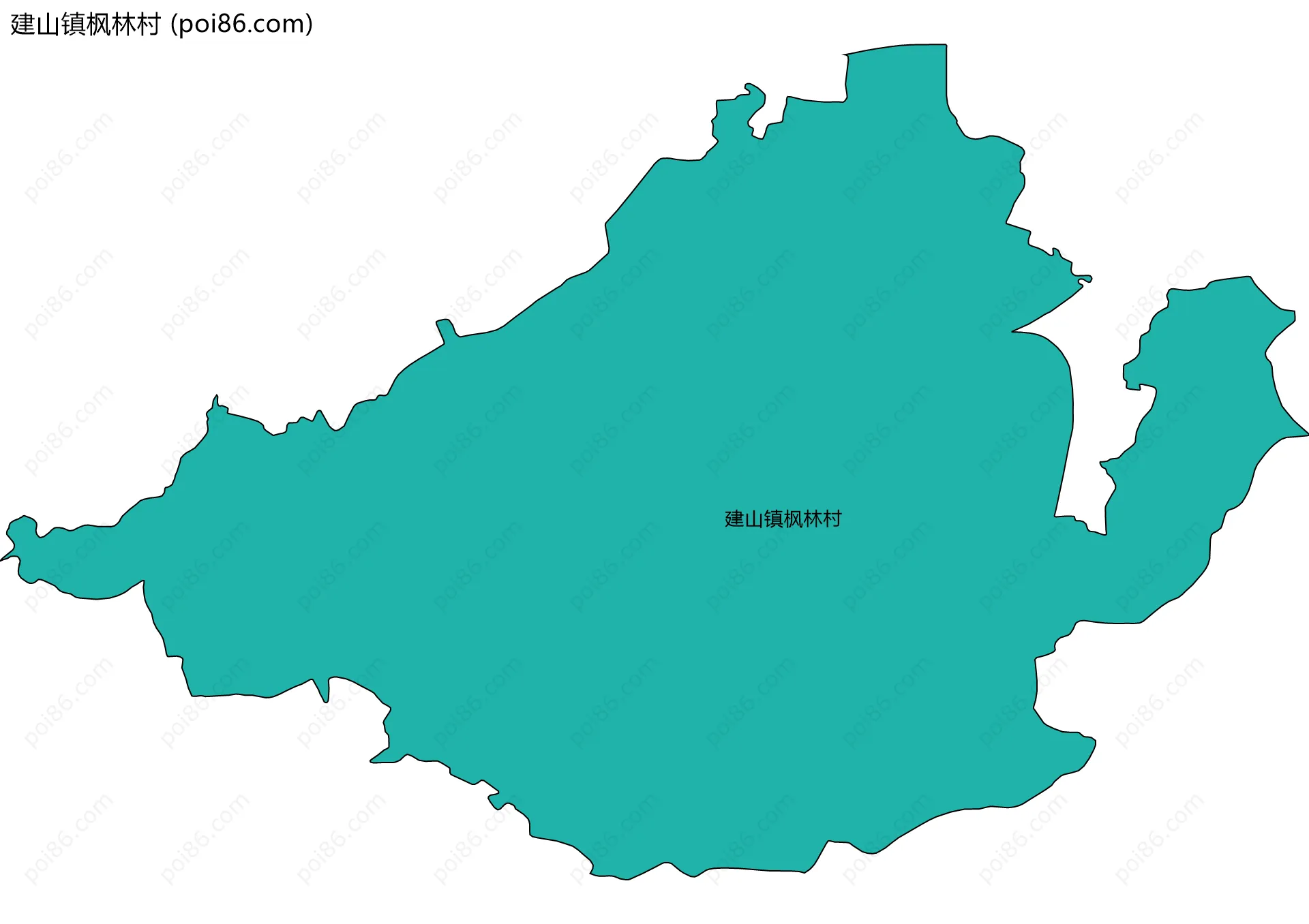 建山镇枫林村边界地图