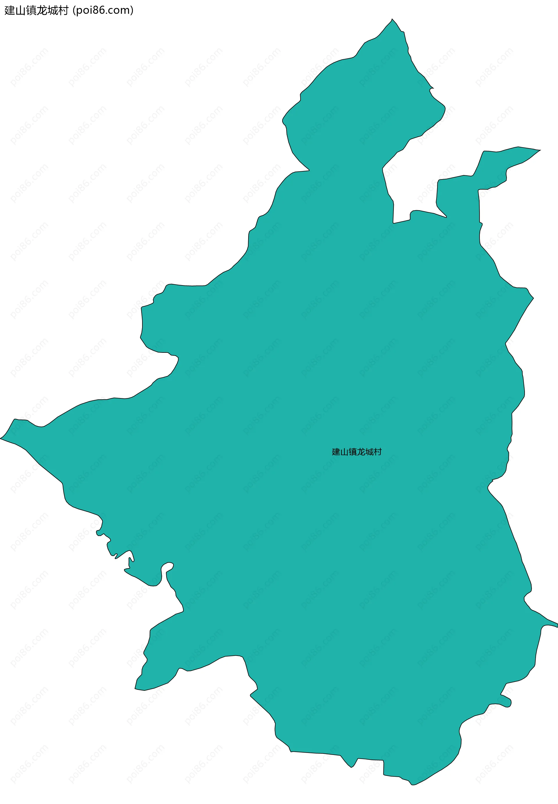 建山镇龙城村边界地图