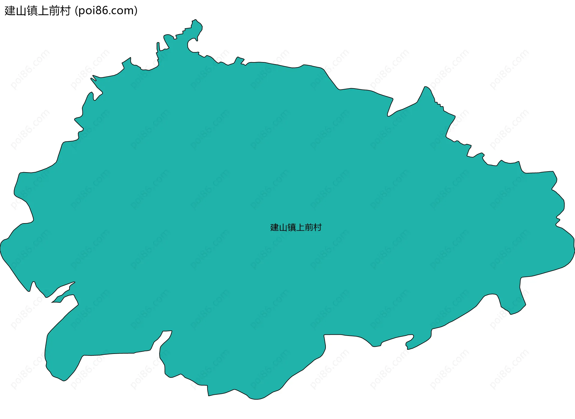 建山镇上前村边界地图