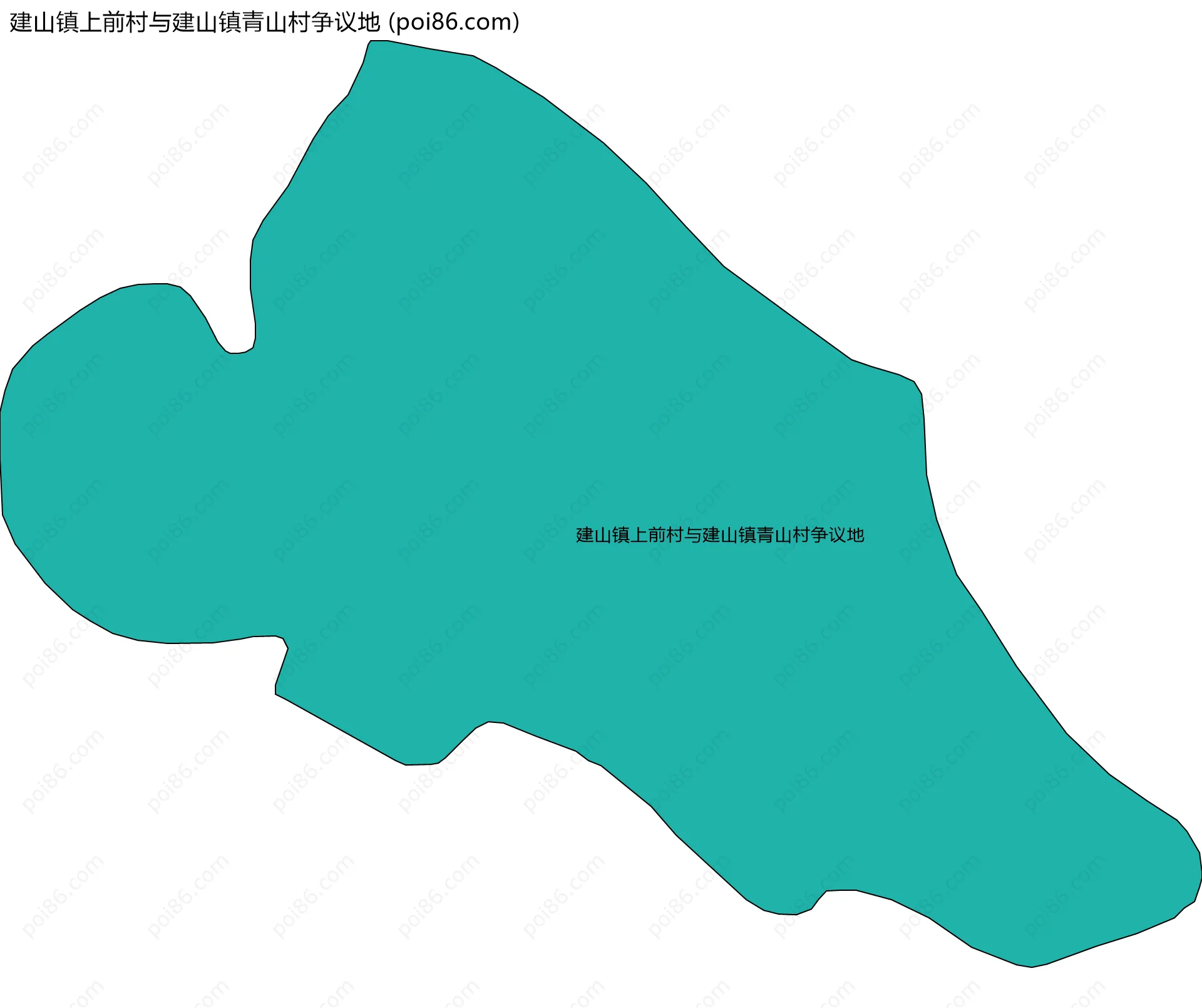 建山镇上前村与建山镇青山村争议地边界地图
