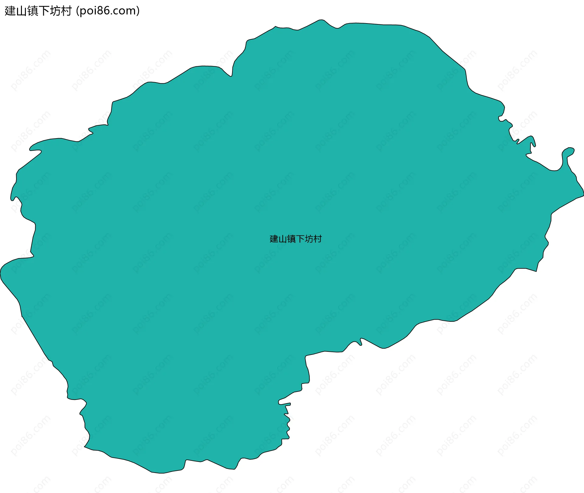 建山镇下坊村边界地图