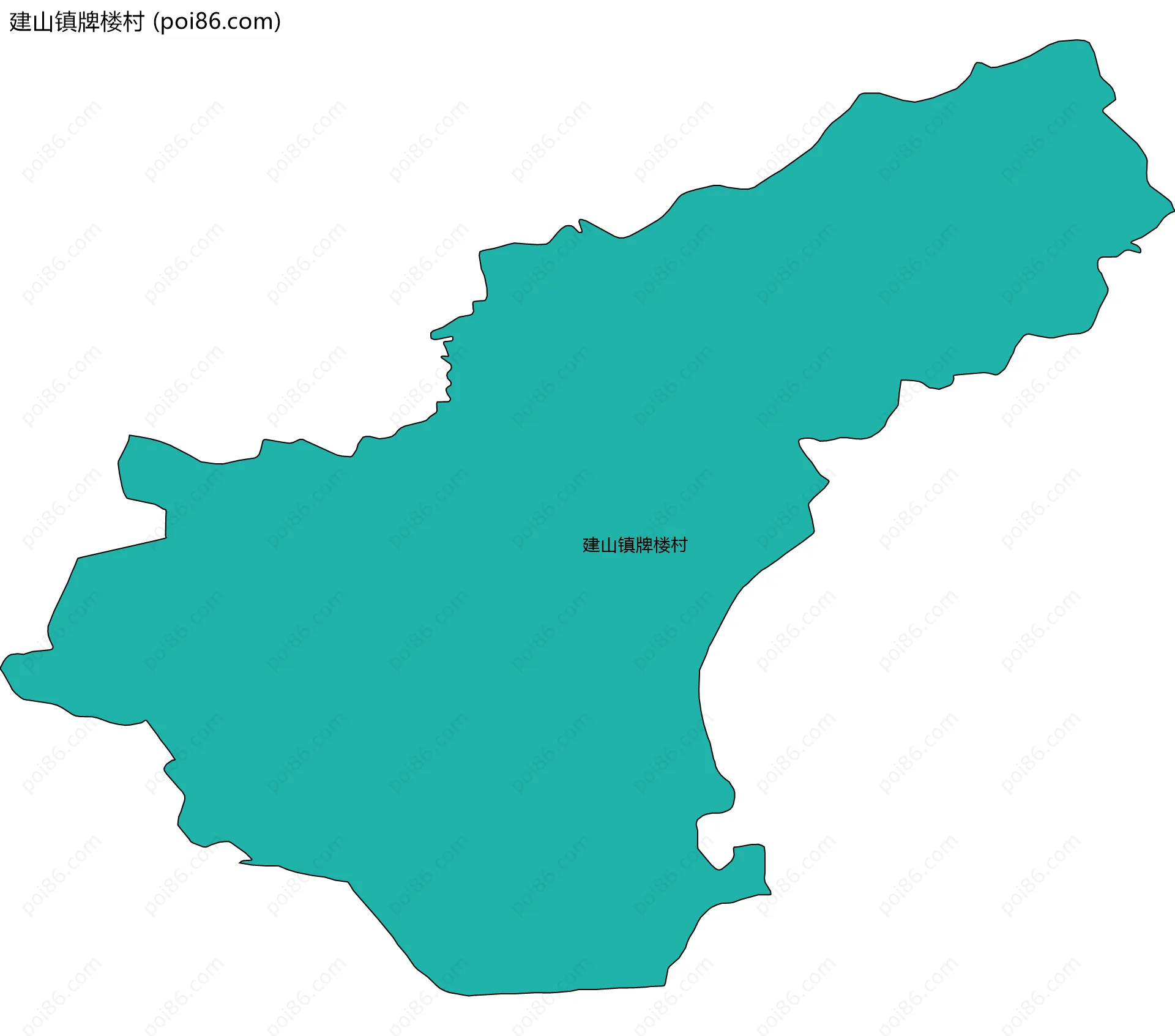 建山镇牌楼村边界地图