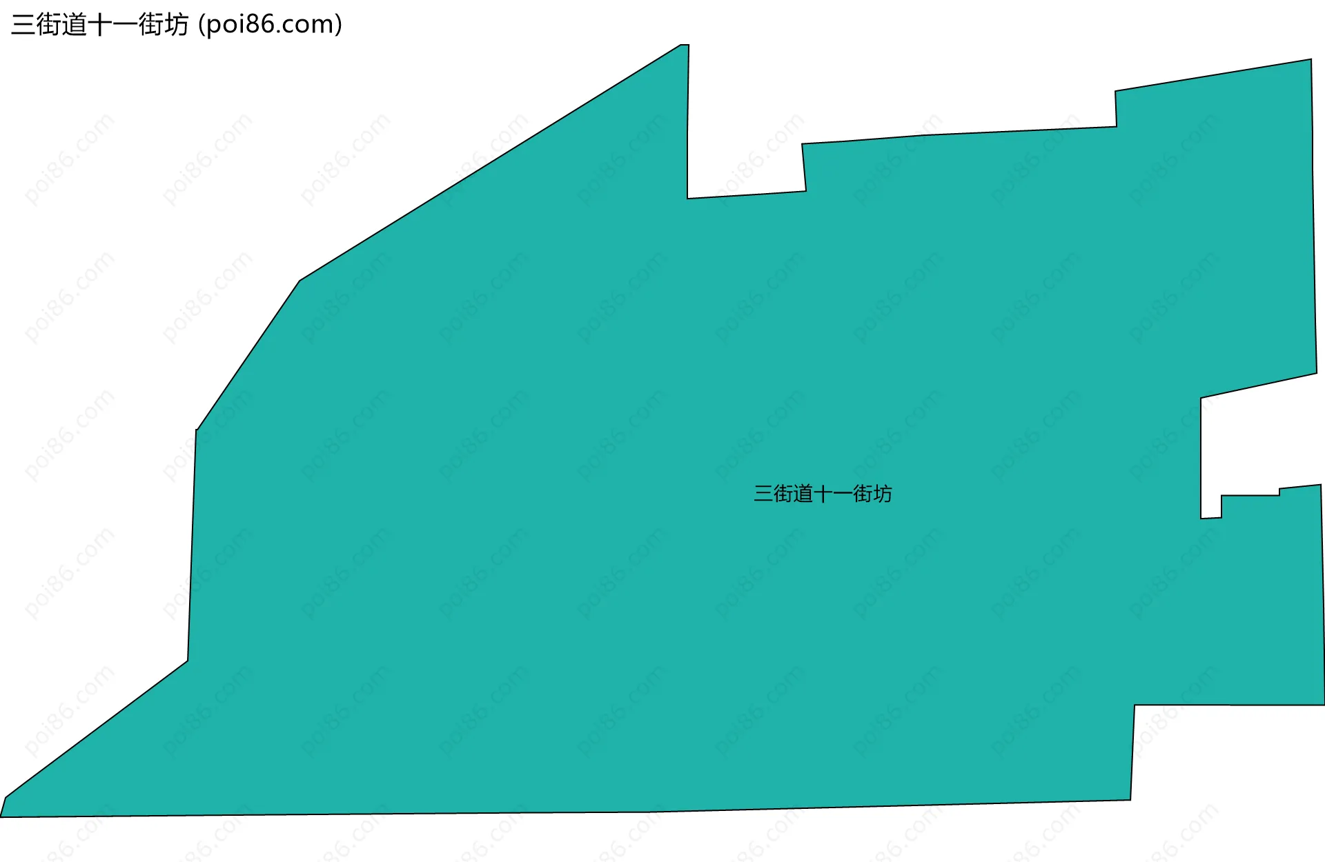 三街道十一街坊边界地图