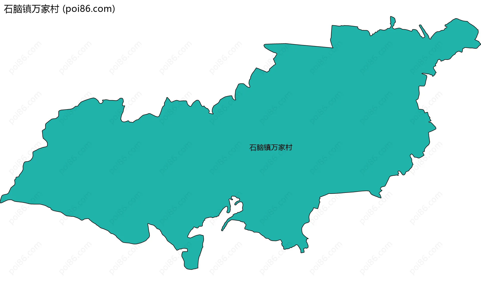 石脑镇万家村边界地图