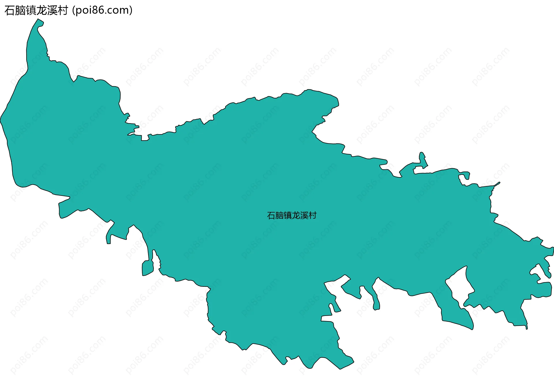 石脑镇龙溪村边界地图