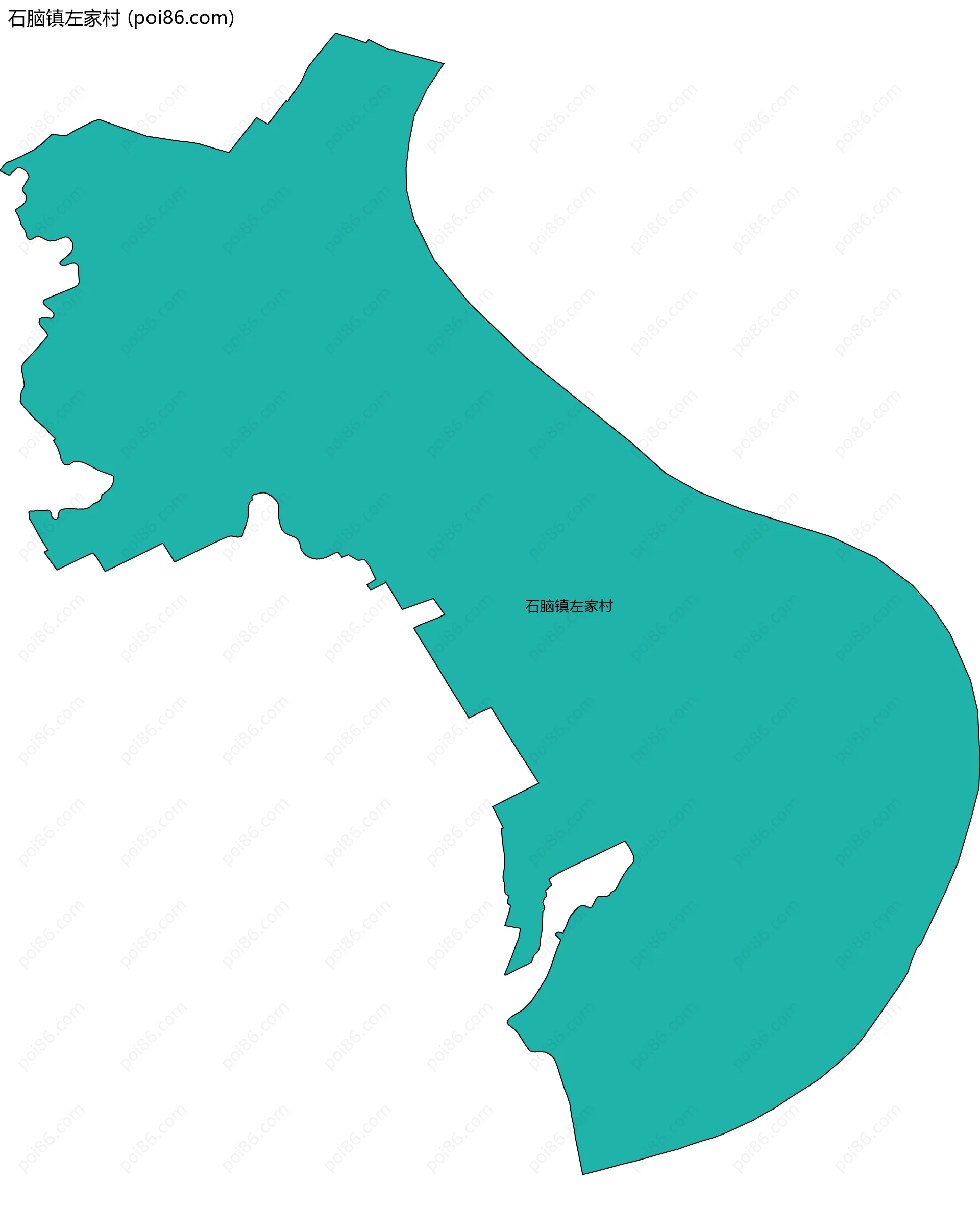 石脑镇左家村边界地图