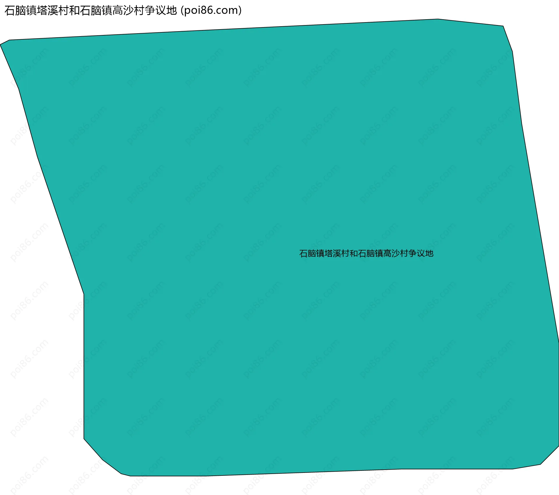 石脑镇塔溪村和石脑镇高沙村争议地边界地图