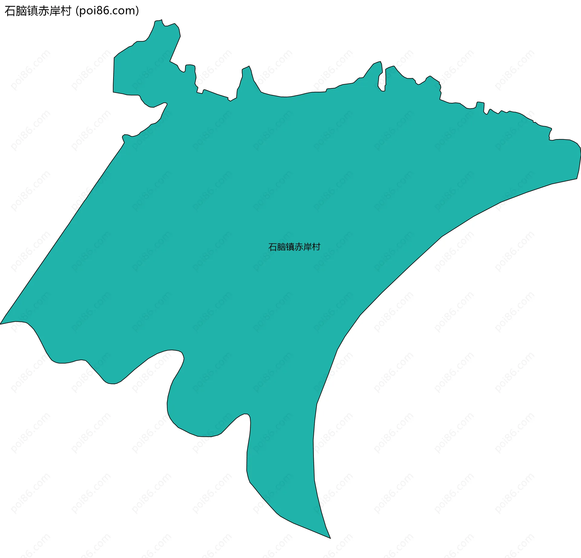 石脑镇赤岸村边界地图